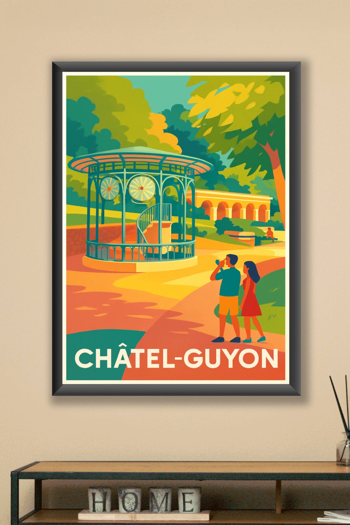 Affiche Châtel-Guyon — L'élégance d'un parc d'exception · poster d'art de Châtel-Guyon