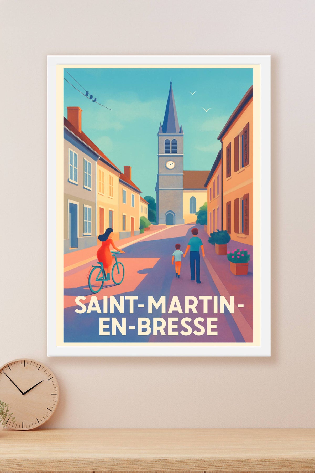 Affiche Saint-Martin-en-Bresse — L'authenticité d'un village paisible · poster d'art de Saint-Martin-en-Bresse
