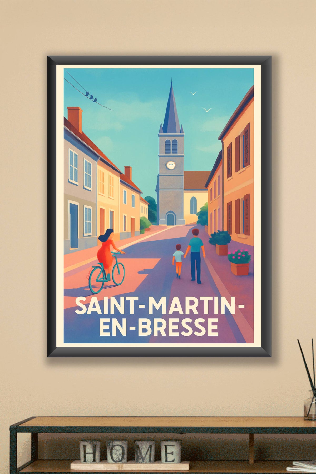 Affiche Saint-Martin-en-Bresse — L'authenticité d'un village paisible · poster d'art de Saint-Martin-en-Bresse