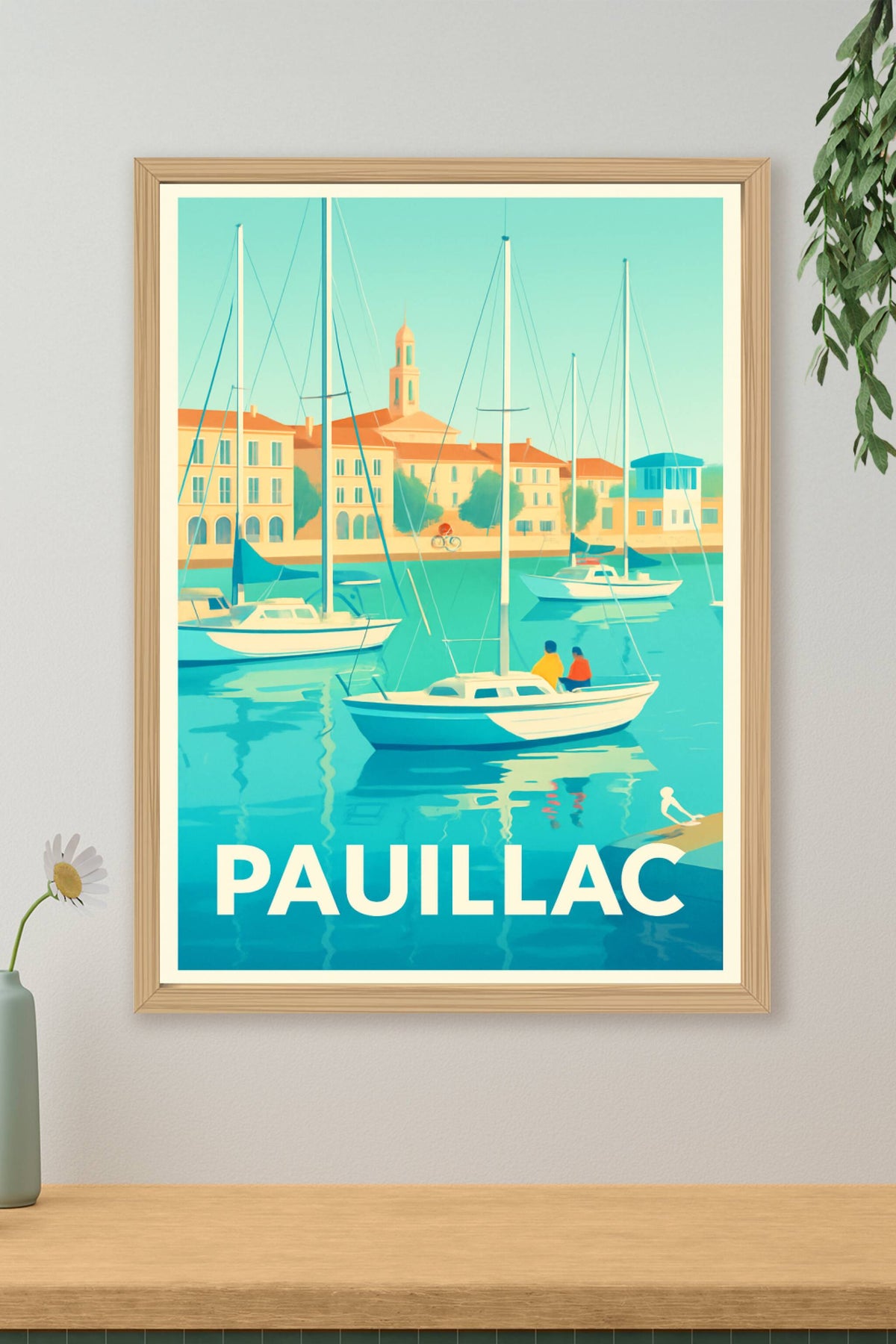 Affiche Pauillac — Escapade nautique au cœur du port · poster d'art de Pauillac