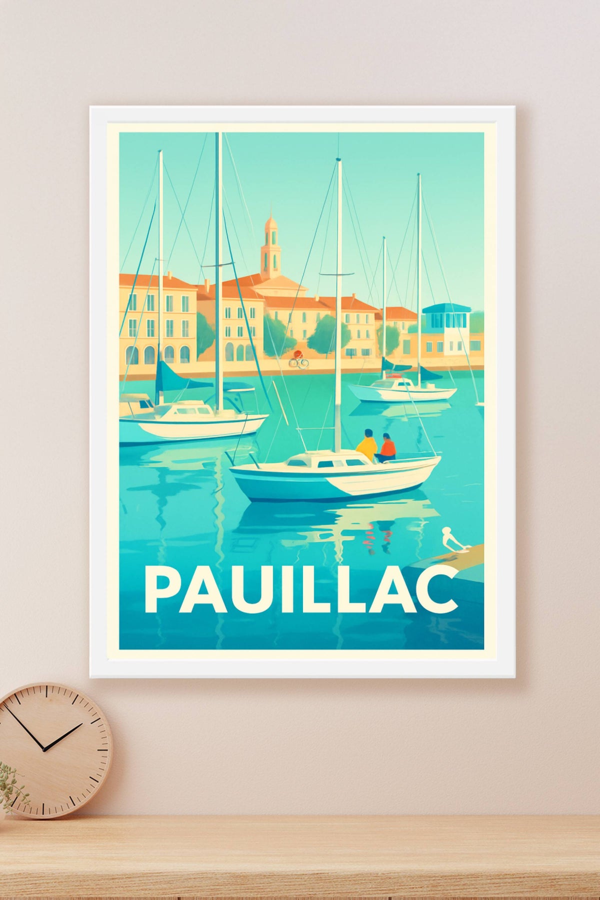 Affiche Pauillac — Escapade nautique au cœur du port · poster d'art de Pauillac