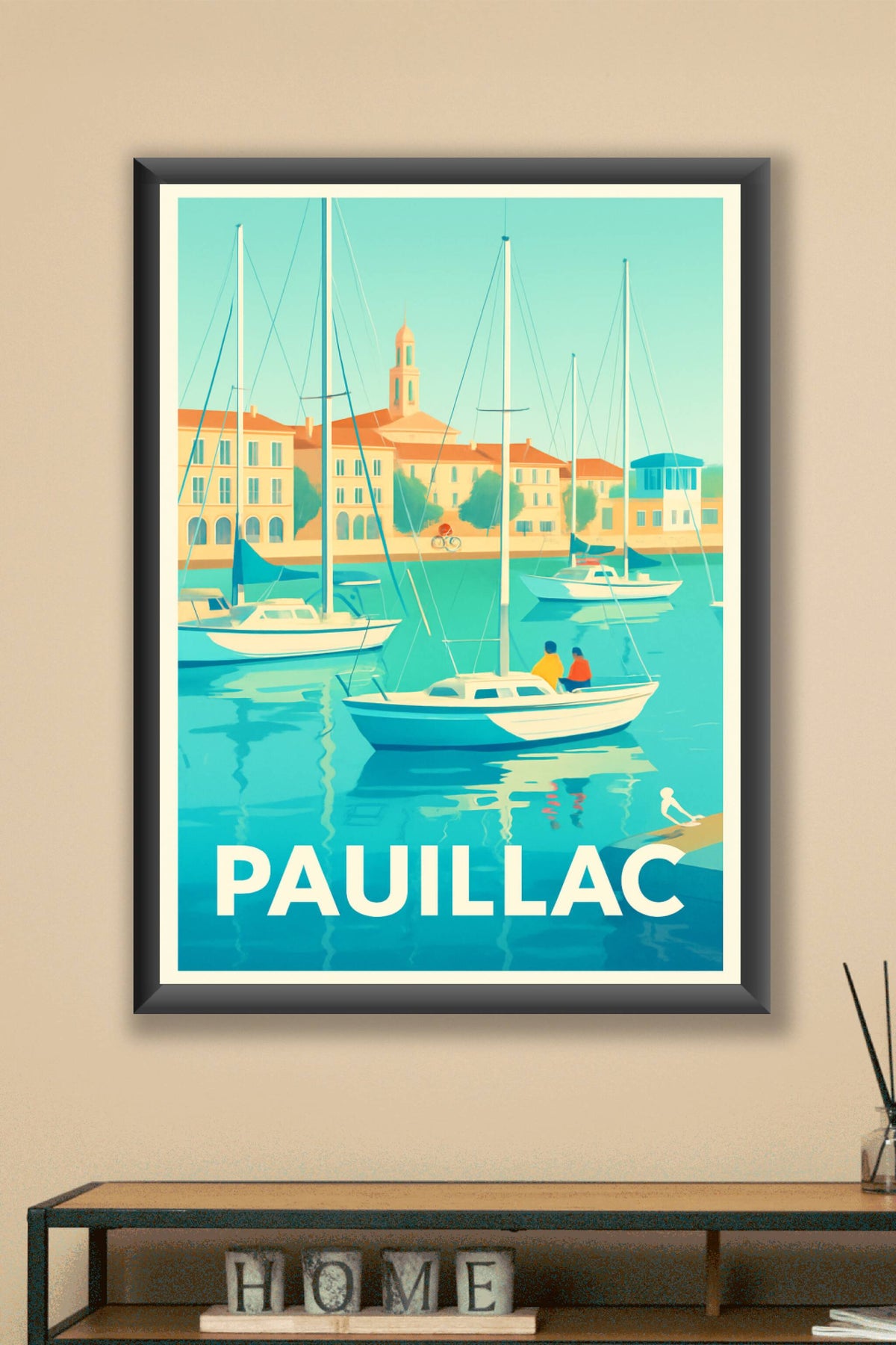Affiche Pauillac — Escapade nautique au cœur du port · poster d'art de Pauillac