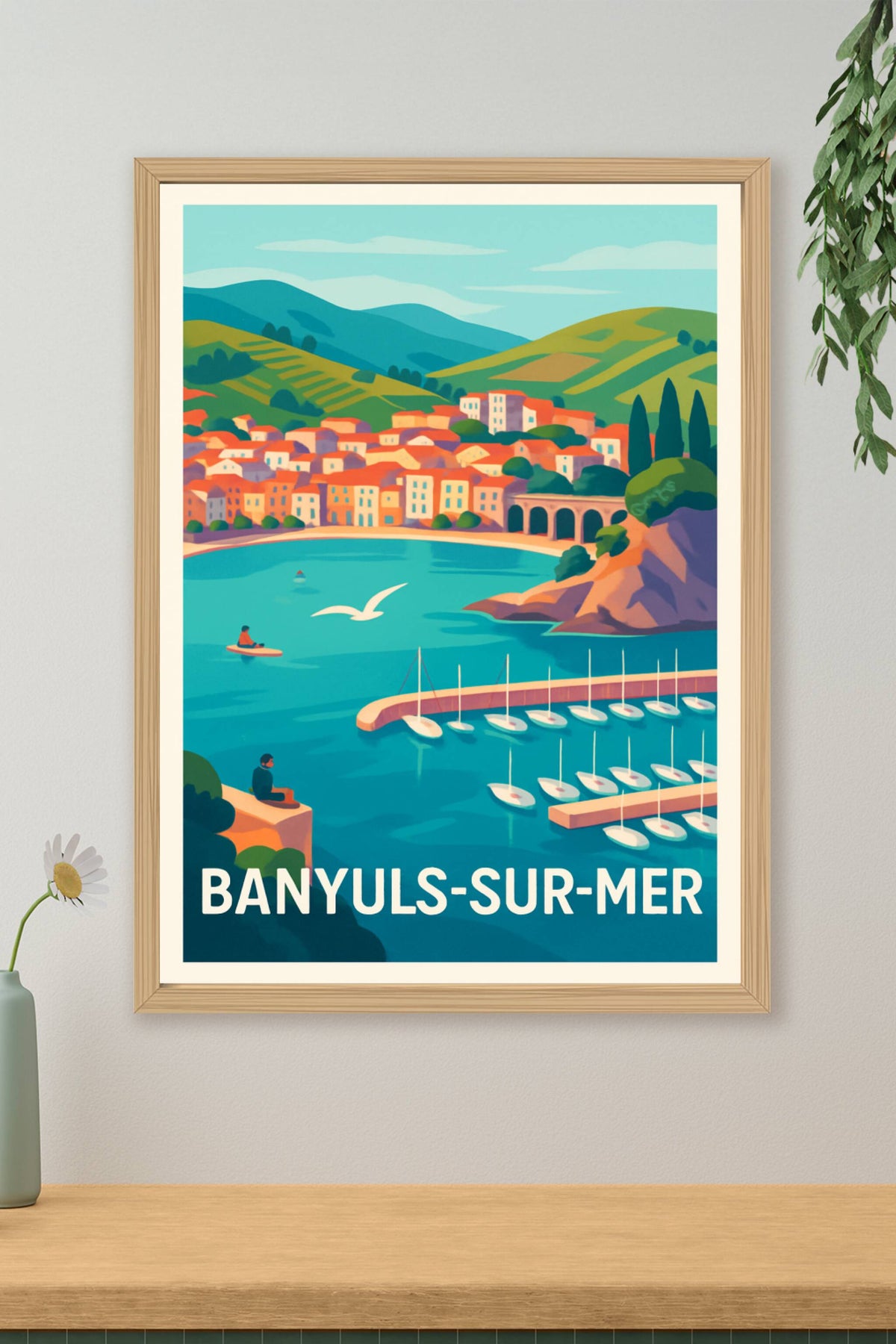 Affiche Banyuls-sur-Mer — Évasion en Méditerranée · poster d'art de Banyuls-sur-Mer