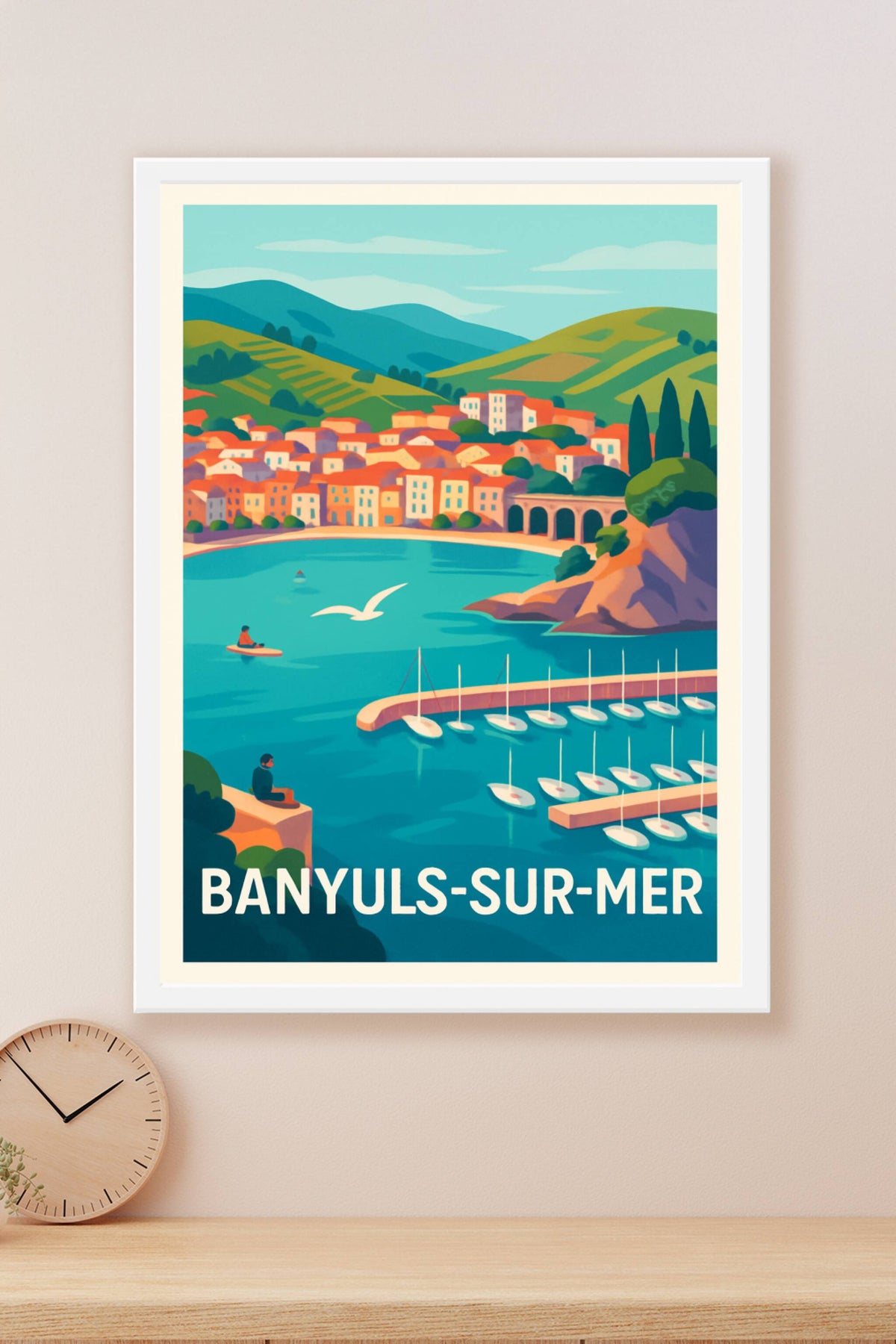 Affiche Banyuls-sur-Mer — Évasion en Méditerranée · poster d'art de Banyuls-sur-Mer