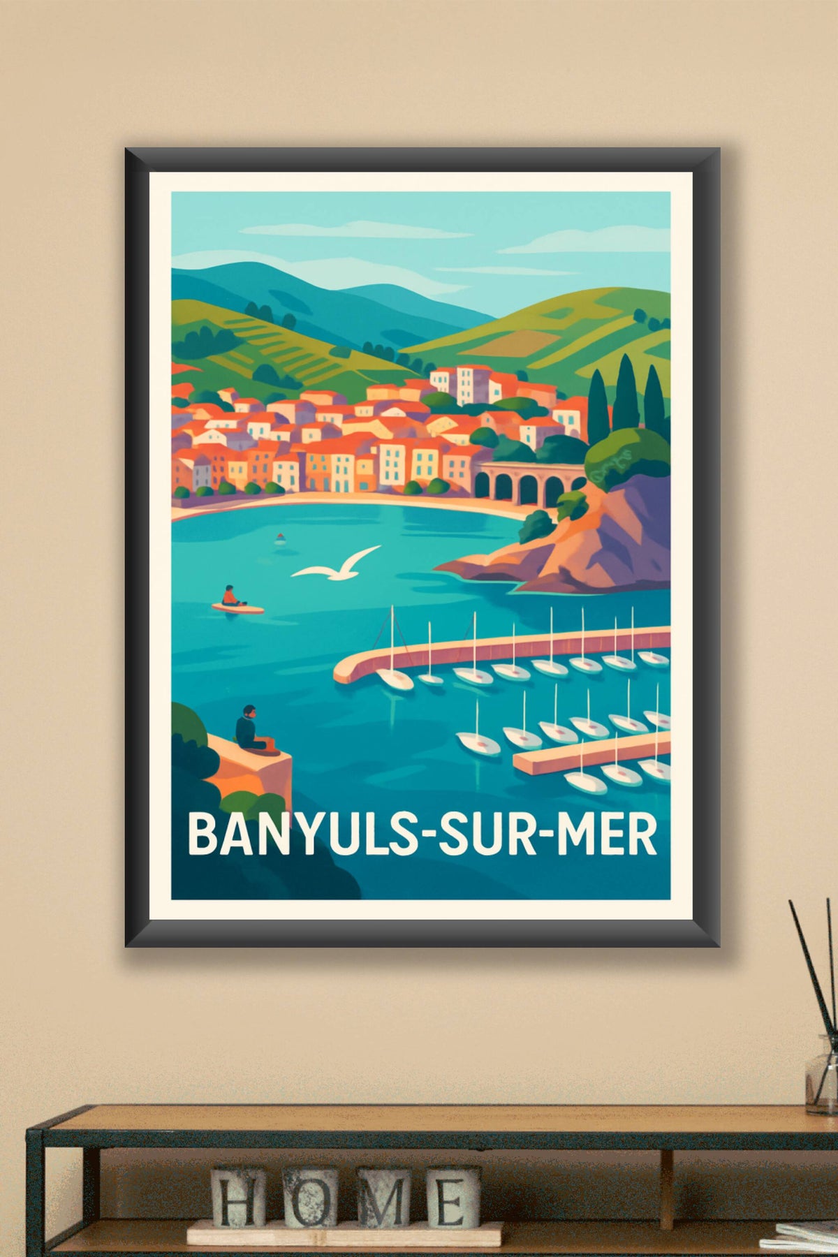 Affiche Banyuls-sur-Mer — Évasion en Méditerranée · poster d'art de Banyuls-sur-Mer