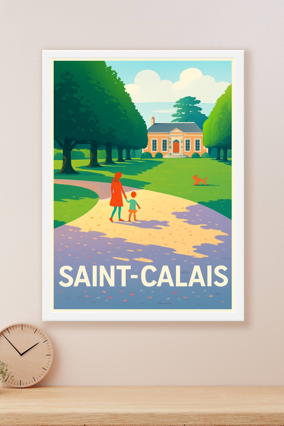 Affiche Saint-Calais — Promenade bucolique au cœur du patrimoine · poster d'art de Saint-Calais