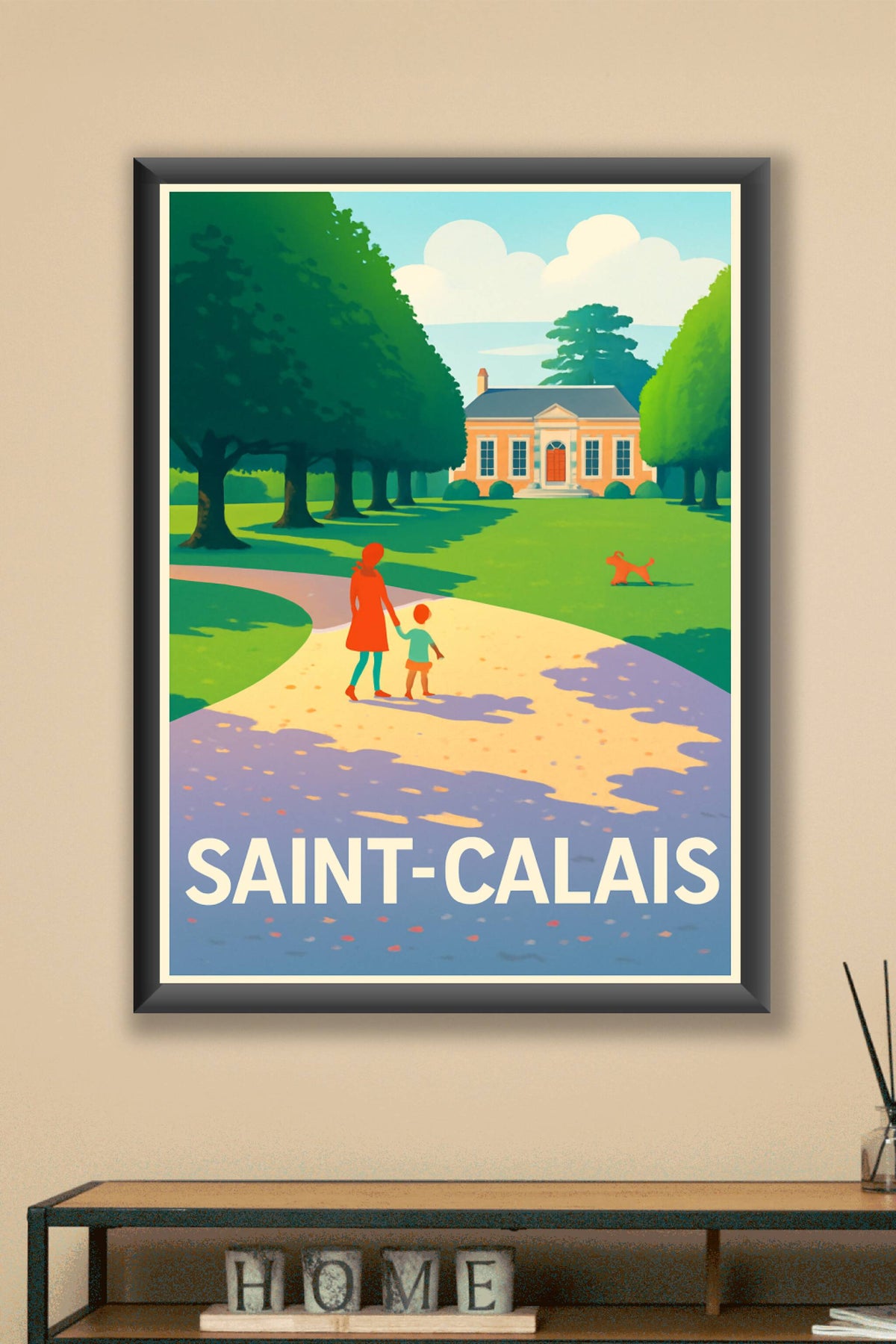 Affiche Saint-Calais — Promenade bucolique au cœur du patrimoine · poster d'art de Saint-Calais