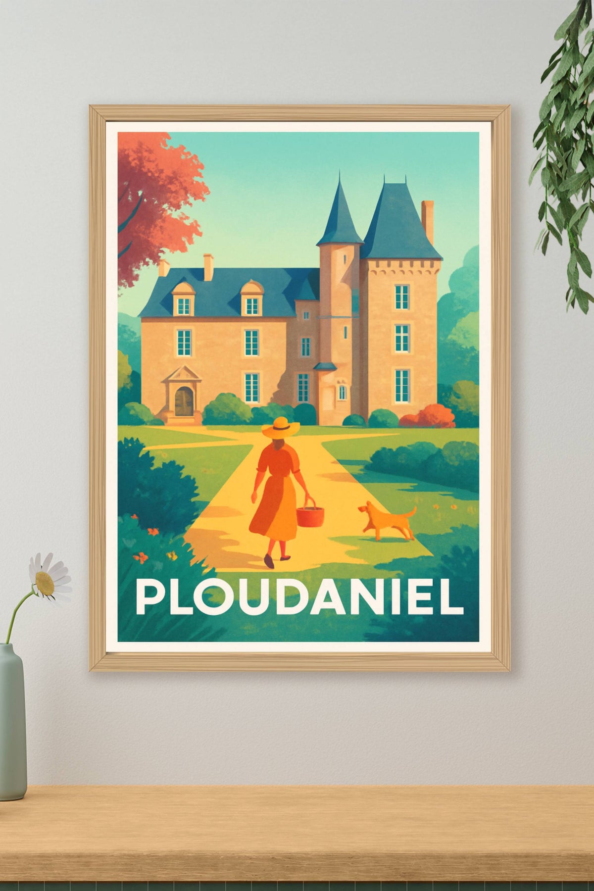 Affiche Ploudaniel — Charme bucolique et élégance bretonne · poster d'art de Ploudaniel