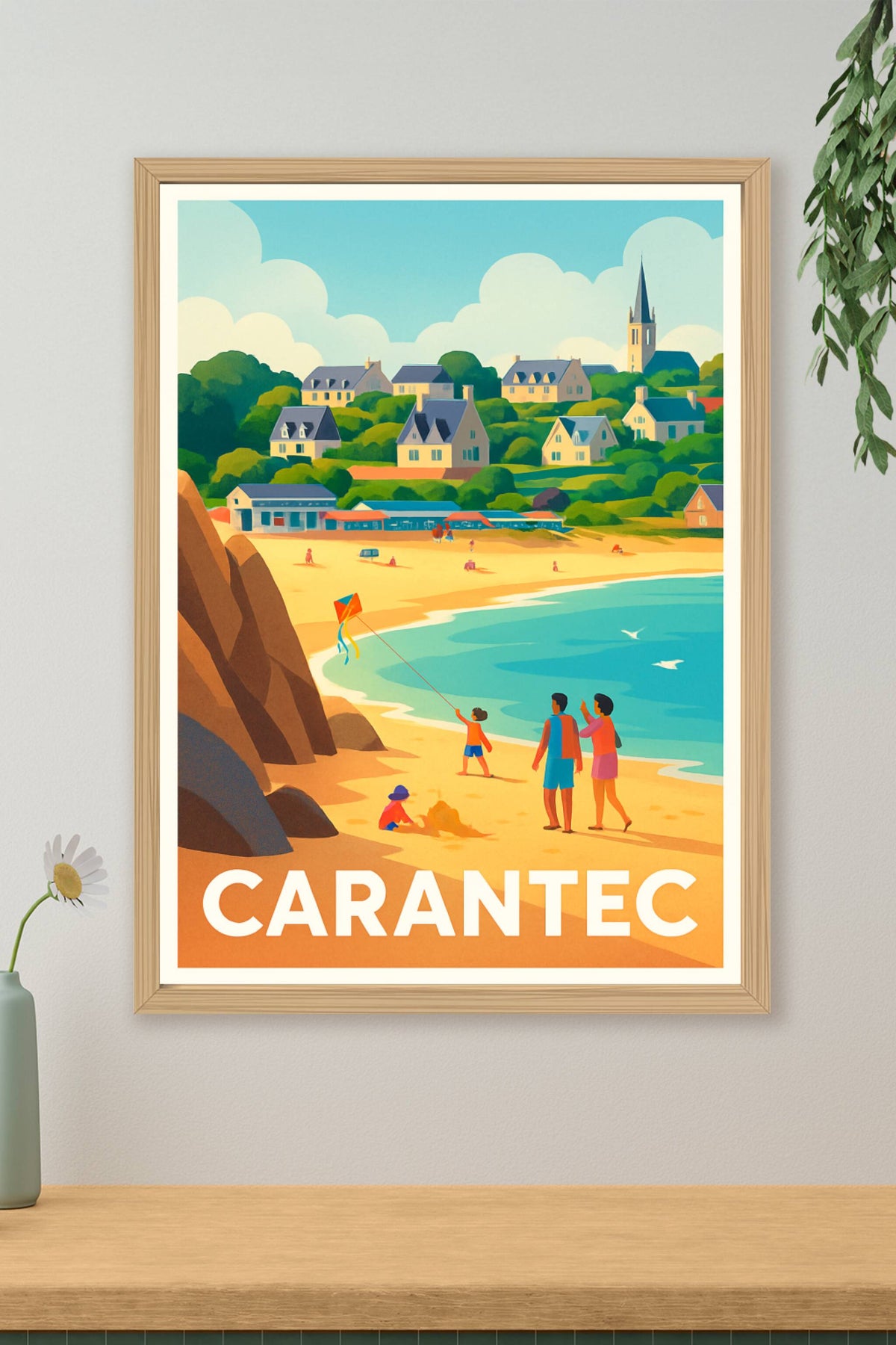 Affiche Carantec — Évasion et douceur bretonne au bord de la mer · poster d'art de Carantec
