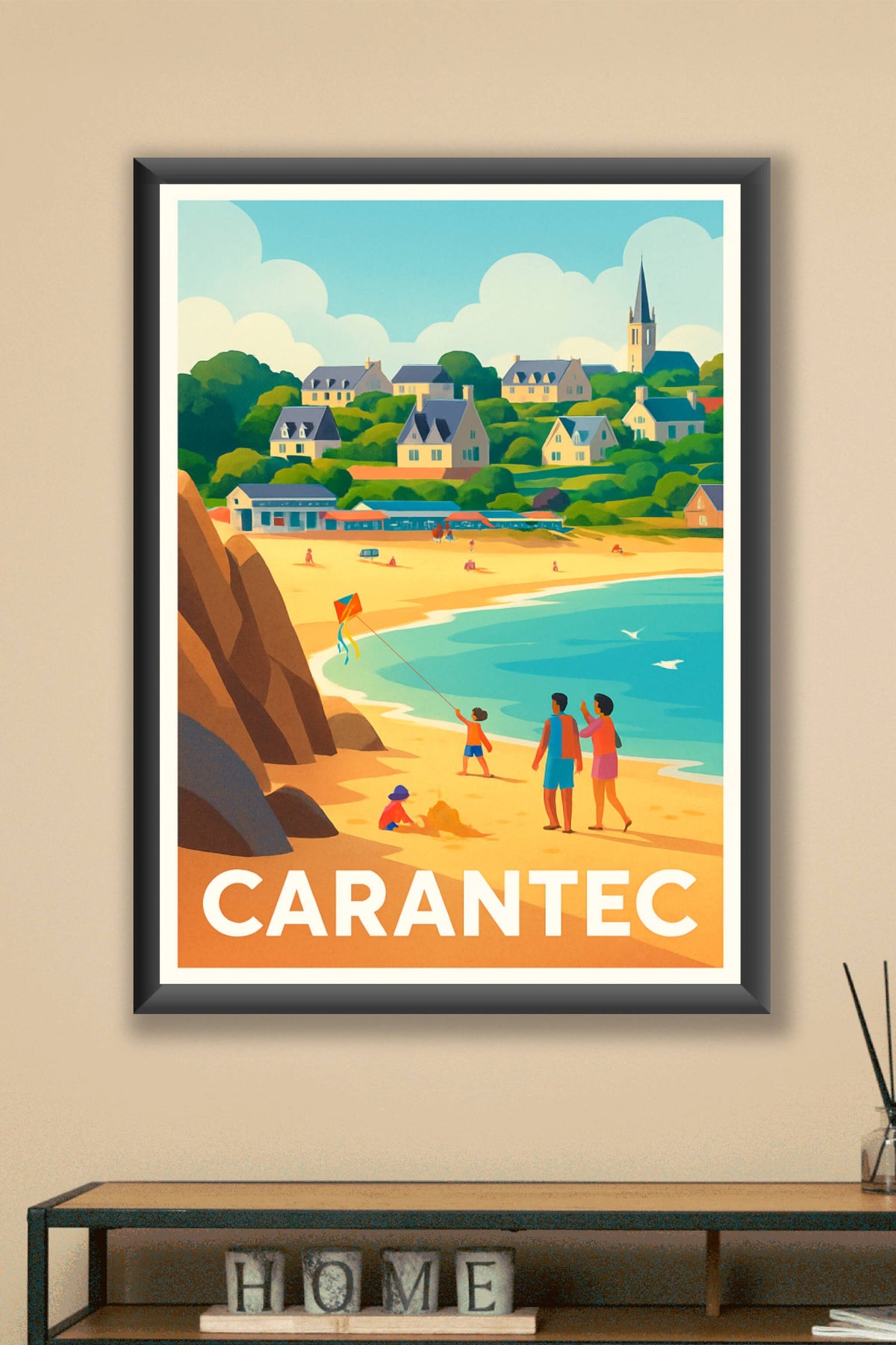Affiche Carantec — Évasion et douceur bretonne au bord de la mer · poster d'art de Carantec