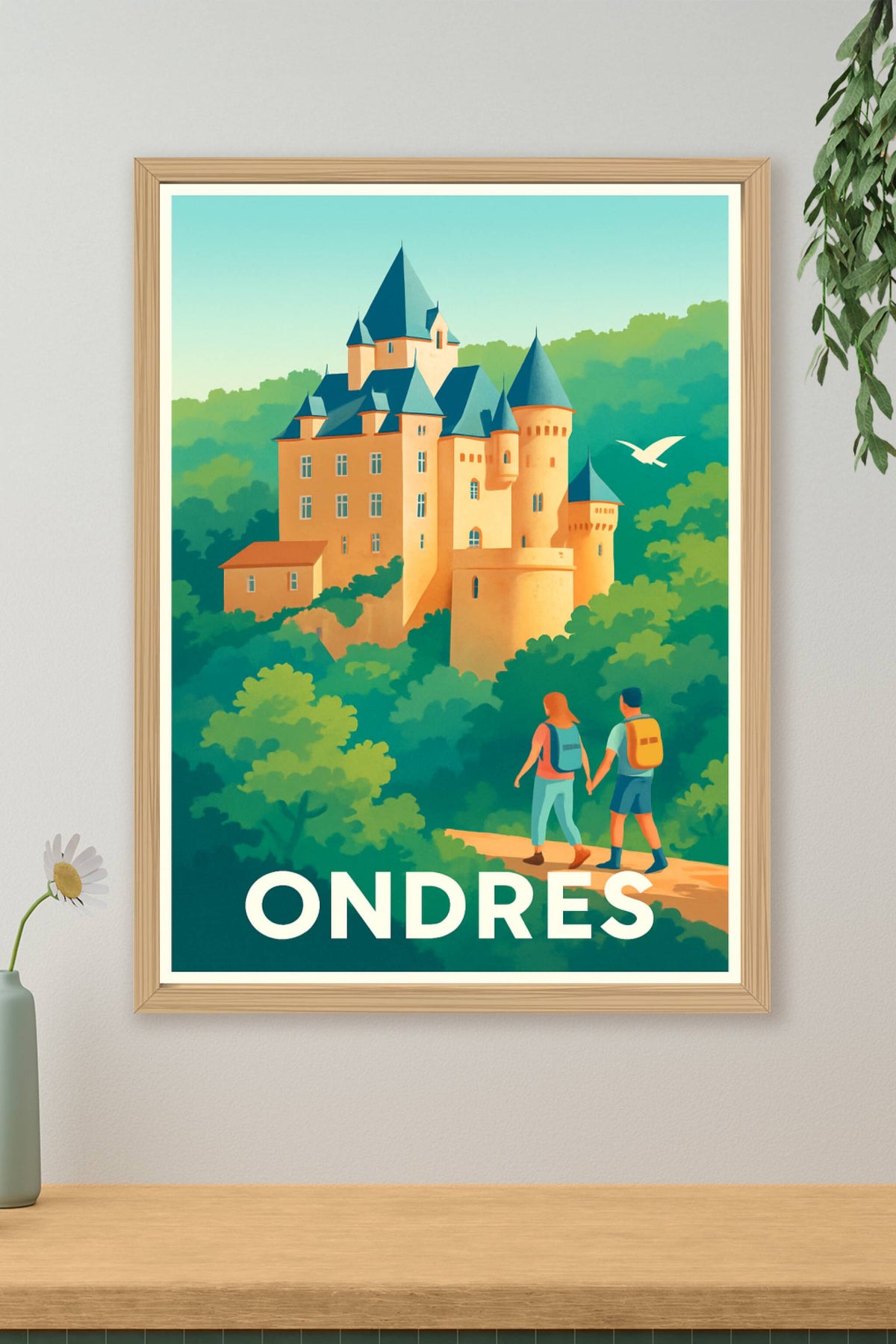 Affiche Ondres — Une escapade romantique au cœur du patrimoine · poster d'art de Ondres
