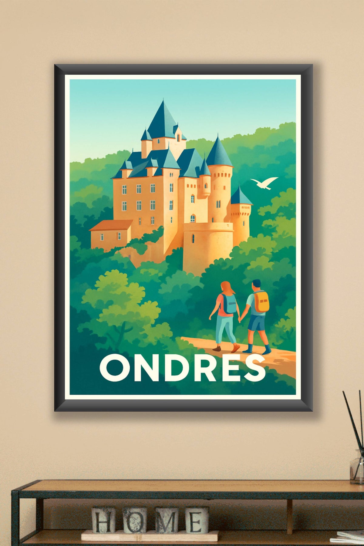 Affiche Ondres — Une escapade romantique au cœur du patrimoine · poster d'art de Ondres