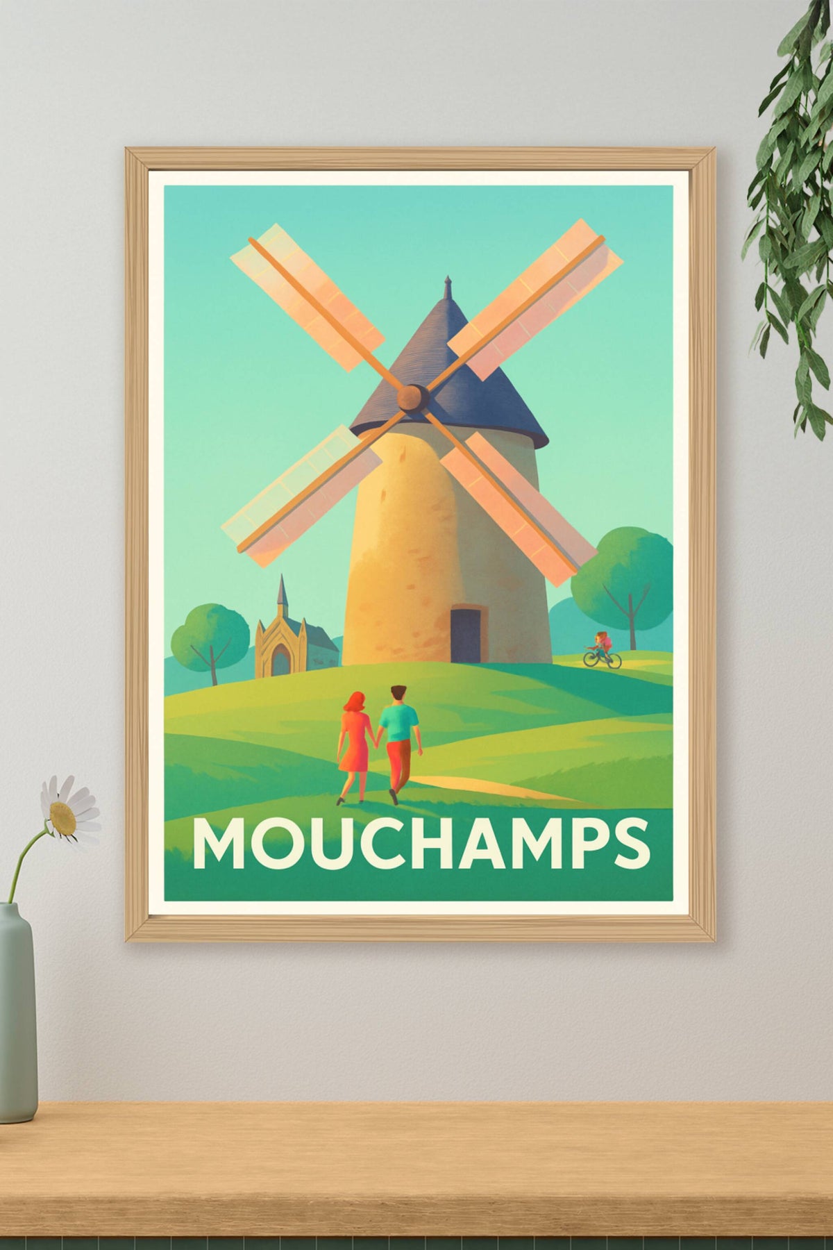 Affiche Mouchamps — Charme bucolique et authenticité · poster d'art de Mouchamps