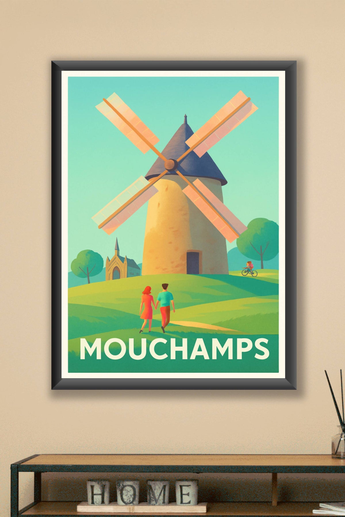 Affiche Mouchamps — Charme bucolique et authenticité · poster d'art de Mouchamps