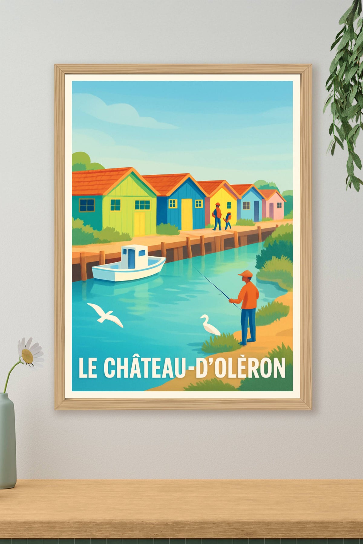 Affiche Le Château-d'Oléron — Charme et Couleurs Maritimes · poster d'art de Le Château-d'Oléron