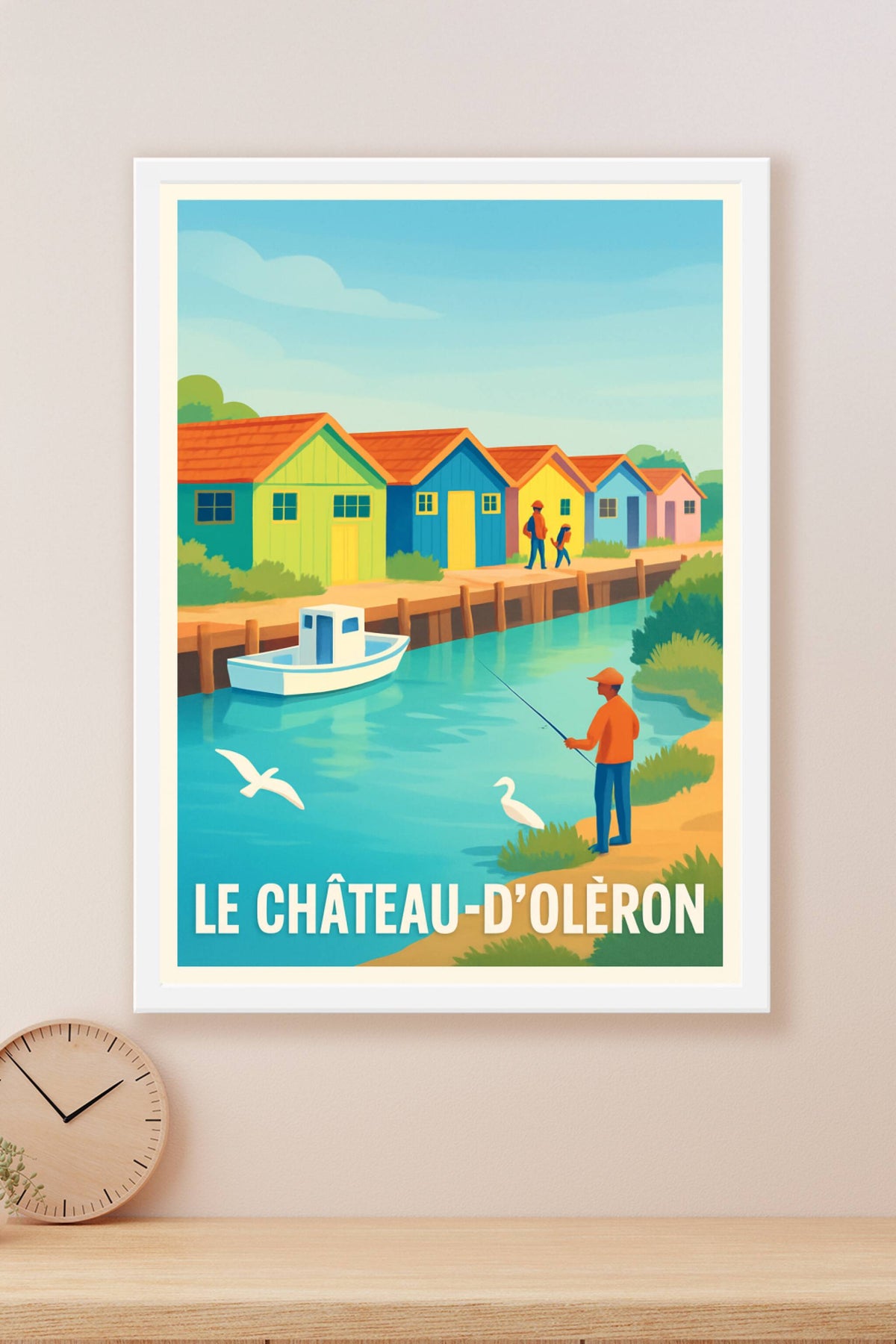 Affiche Le Château-d'Oléron — Charme et Couleurs Maritimes · poster d'art de Le Château-d'Oléron