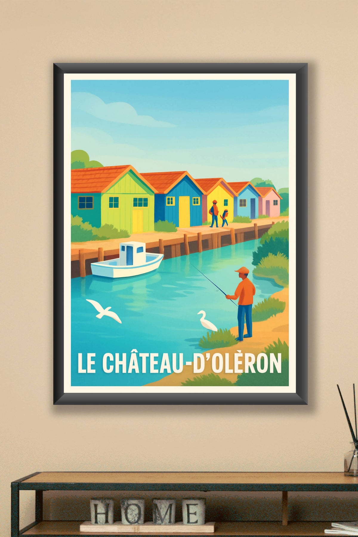 Affiche Le Château-d'Oléron — Charme et Couleurs Maritimes · poster d'art de Le Château-d'Oléron