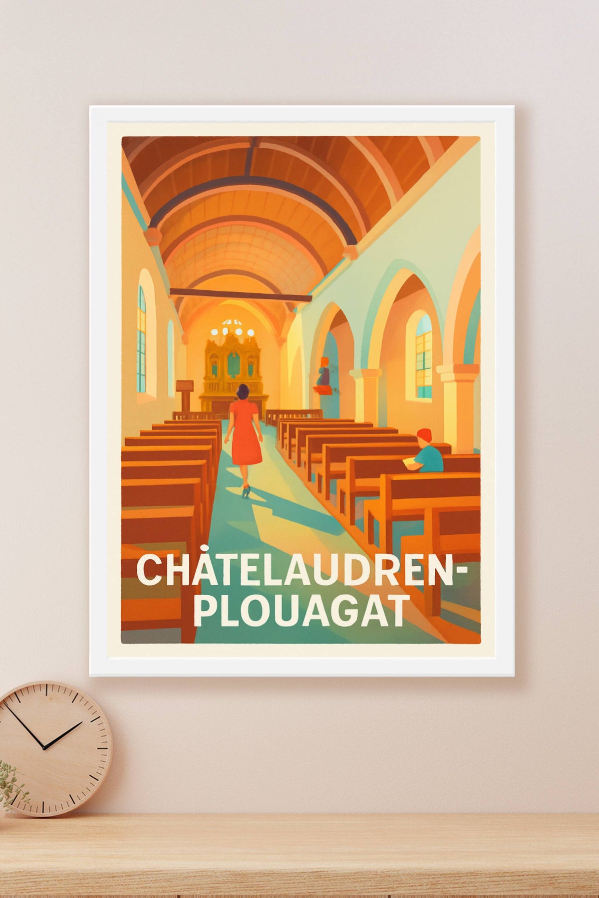 Affiche Châtelaudren-Plouagat — Lumières sacrées et sérénité intérieure · poster d'art de Châtelaudren-Plouagat