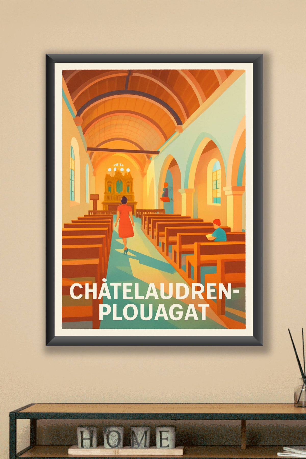 Affiche Châtelaudren-Plouagat — Lumières sacrées et sérénité intérieure · poster d'art de Châtelaudren-Plouagat