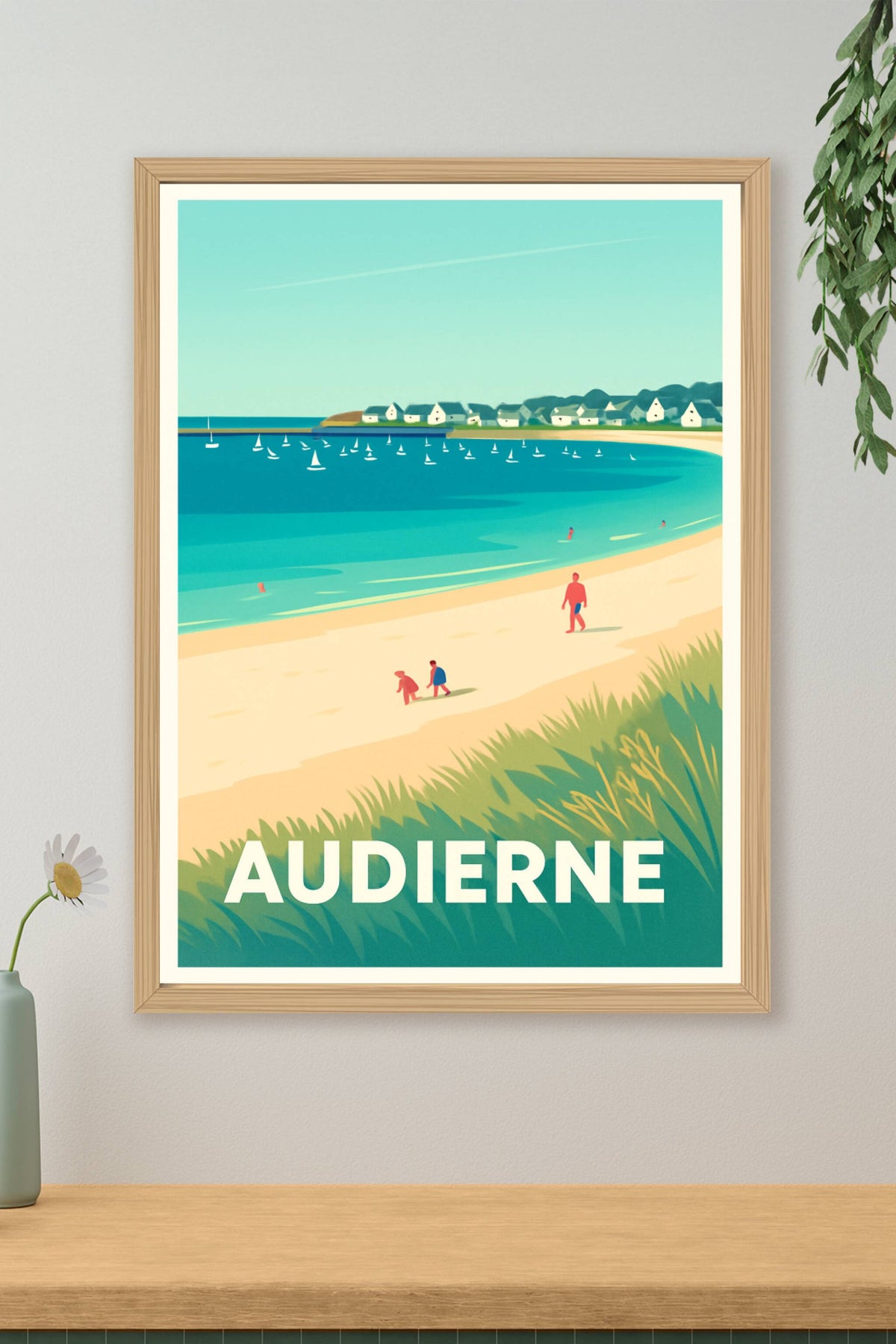 Affiche Audierne — Plages et Sérénité Bretonne · poster d'art de Audierne