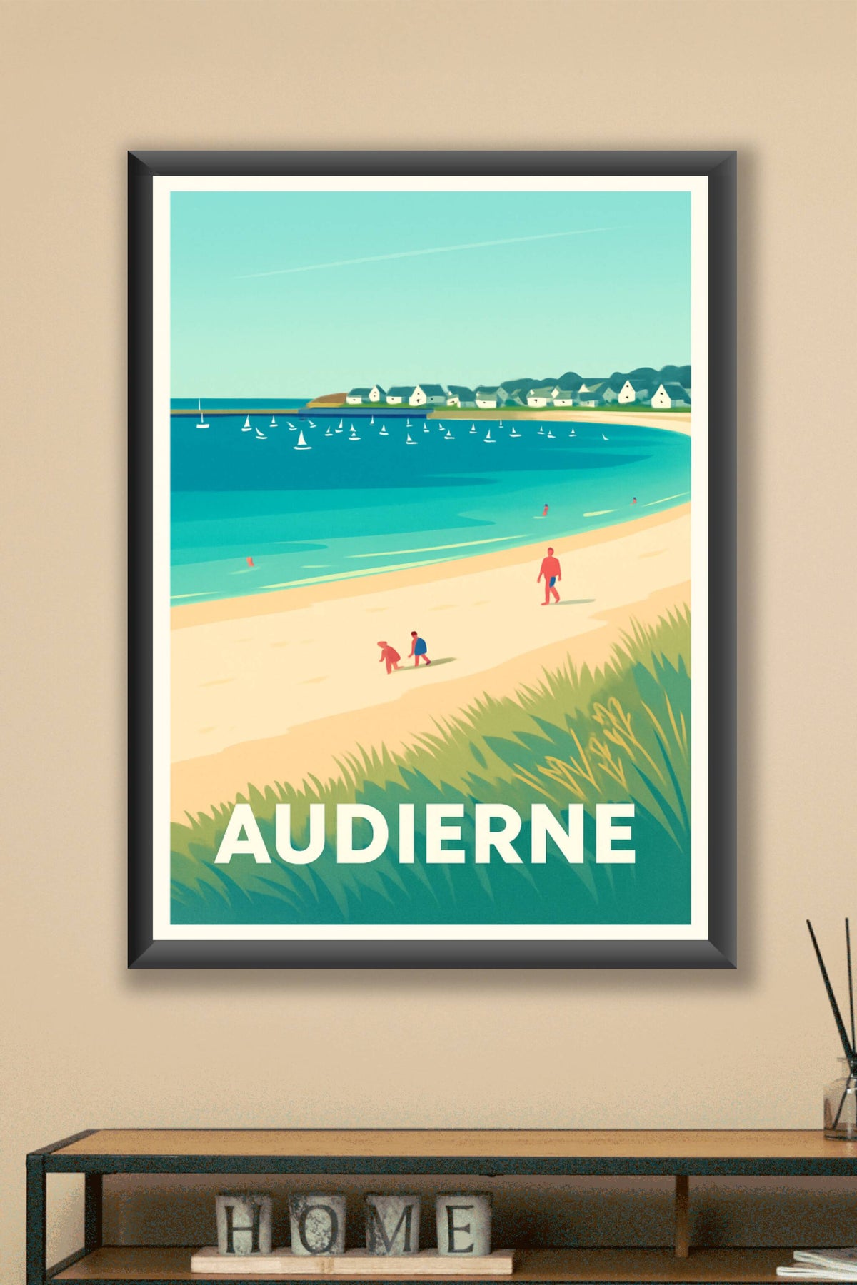 Affiche Audierne — Plages et Sérénité Bretonne · poster d'art de Audierne