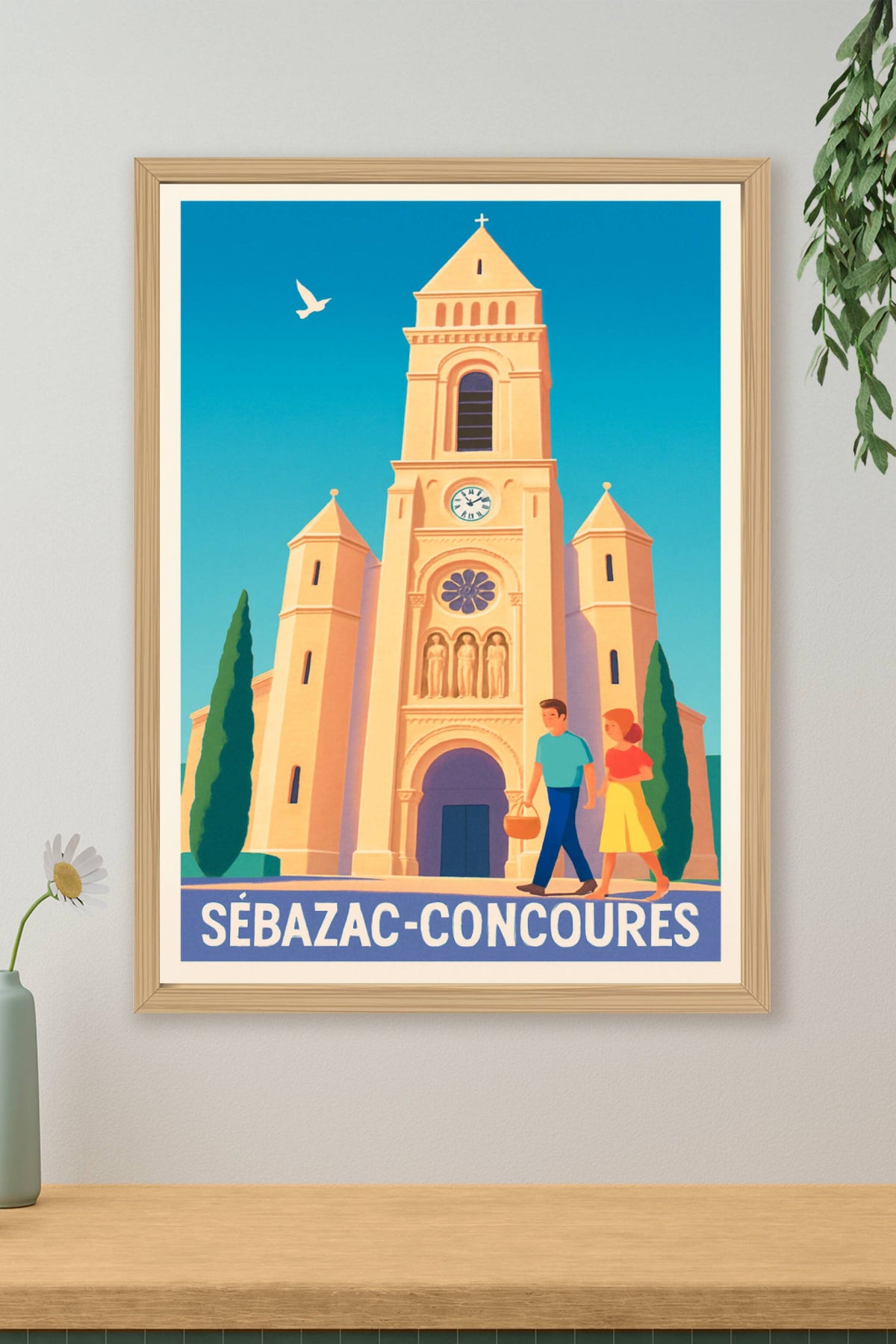 Affiche Sébazac-Concourès — Charme historique et douceur de vivre · poster d'art de Sébazac-Concourès