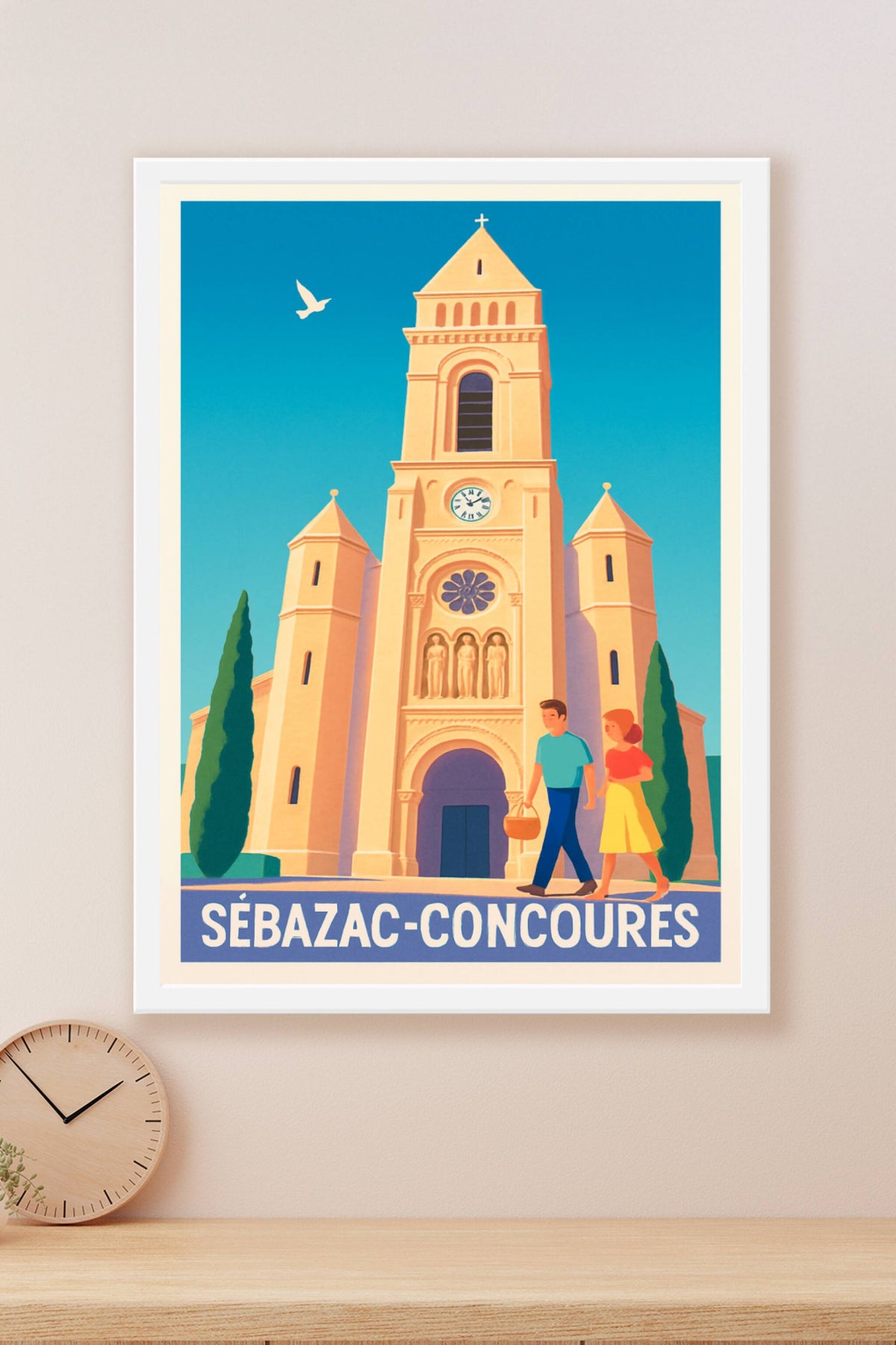 Affiche Sébazac-Concourès — Charme historique et douceur de vivre · poster d'art de Sébazac-Concourès
