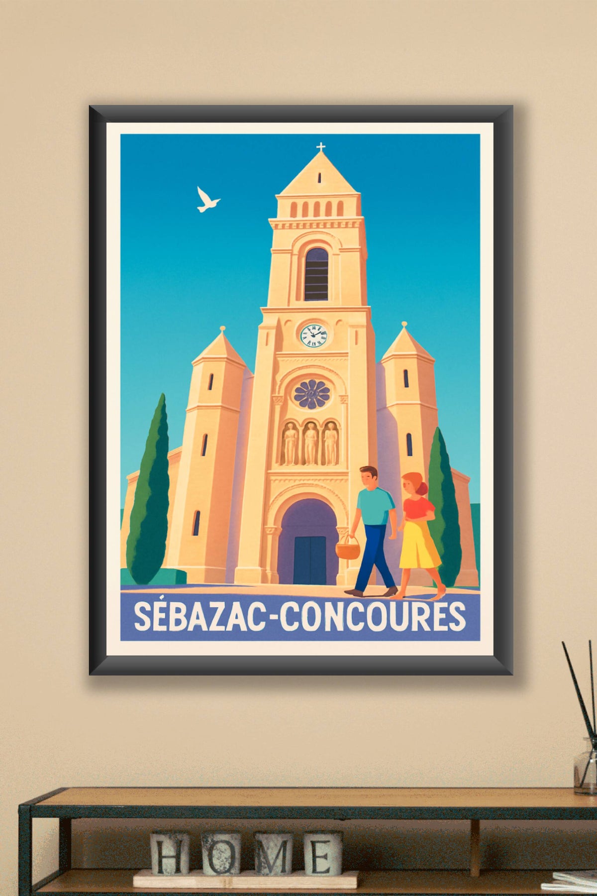 Affiche Sébazac-Concourès — Charme historique et douceur de vivre · poster d'art de Sébazac-Concourès