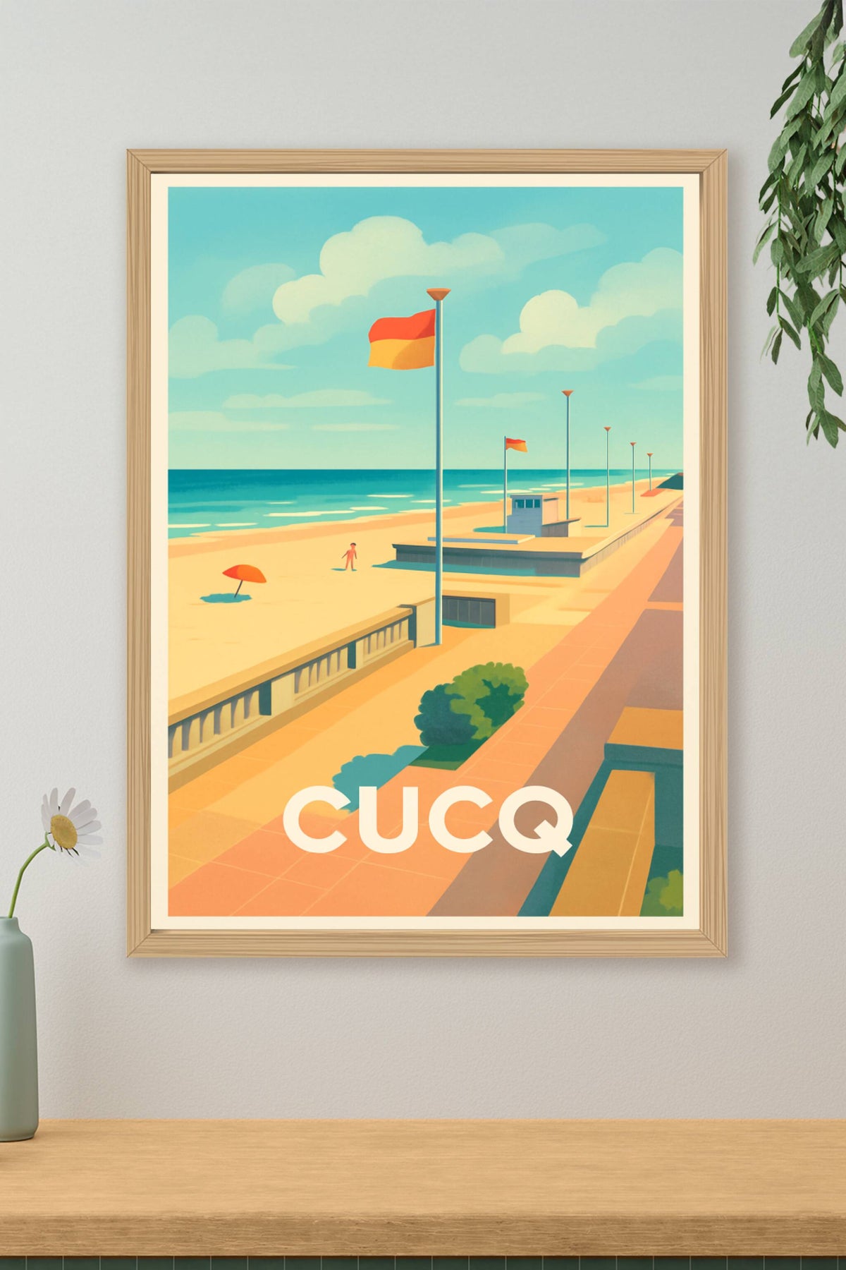 Affiche Le Touquet — Charme estival en bord de mer · poster d'art de Le Touquet