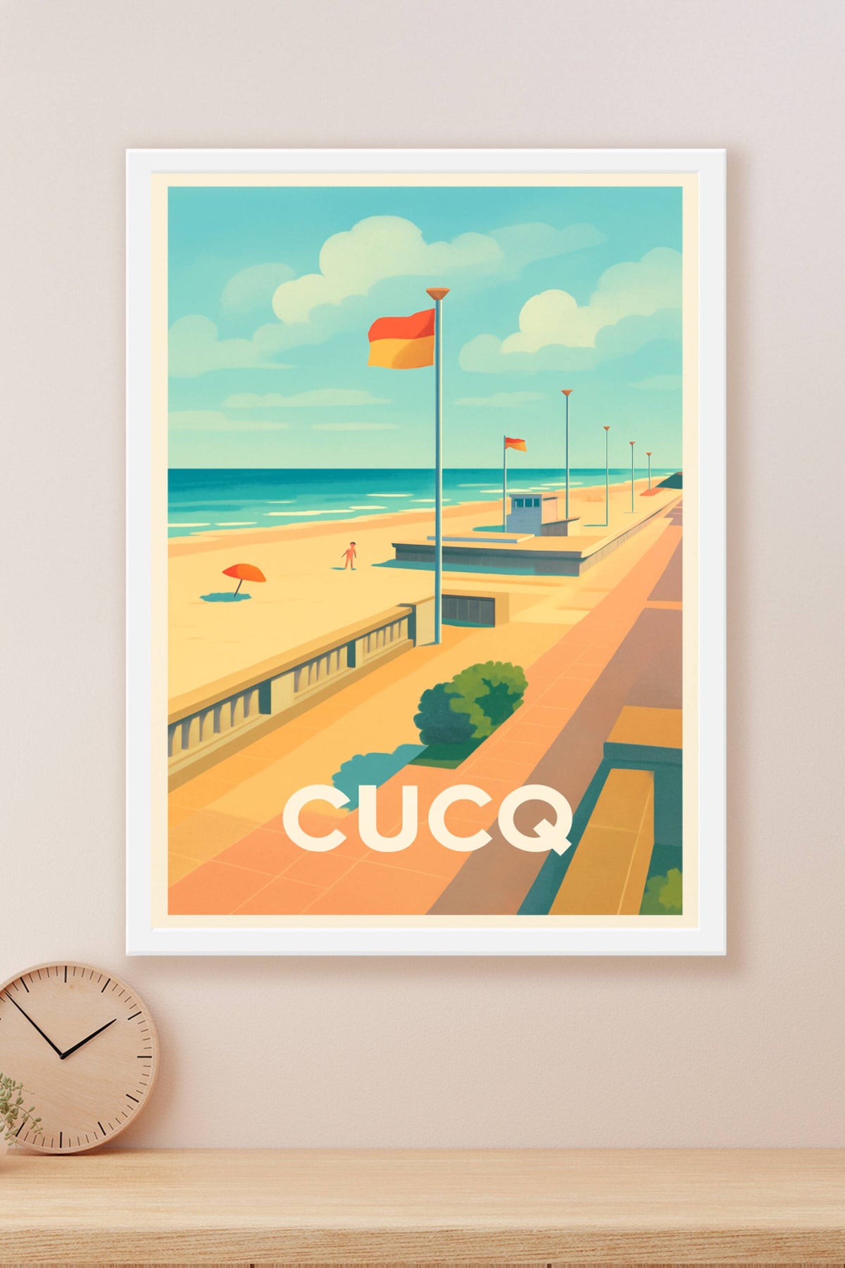 Affiche Le Touquet — Charme estival en bord de mer · poster d'art de Le Touquet