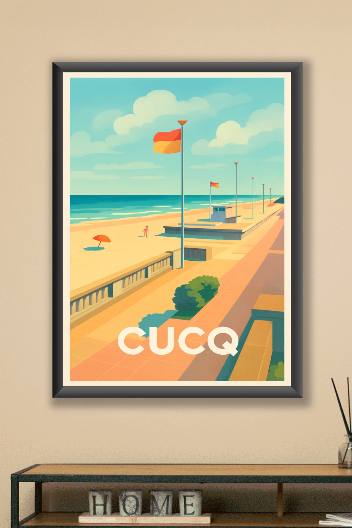 Affiche Le Touquet — Charme estival en bord de mer · poster d'art de Le Touquet