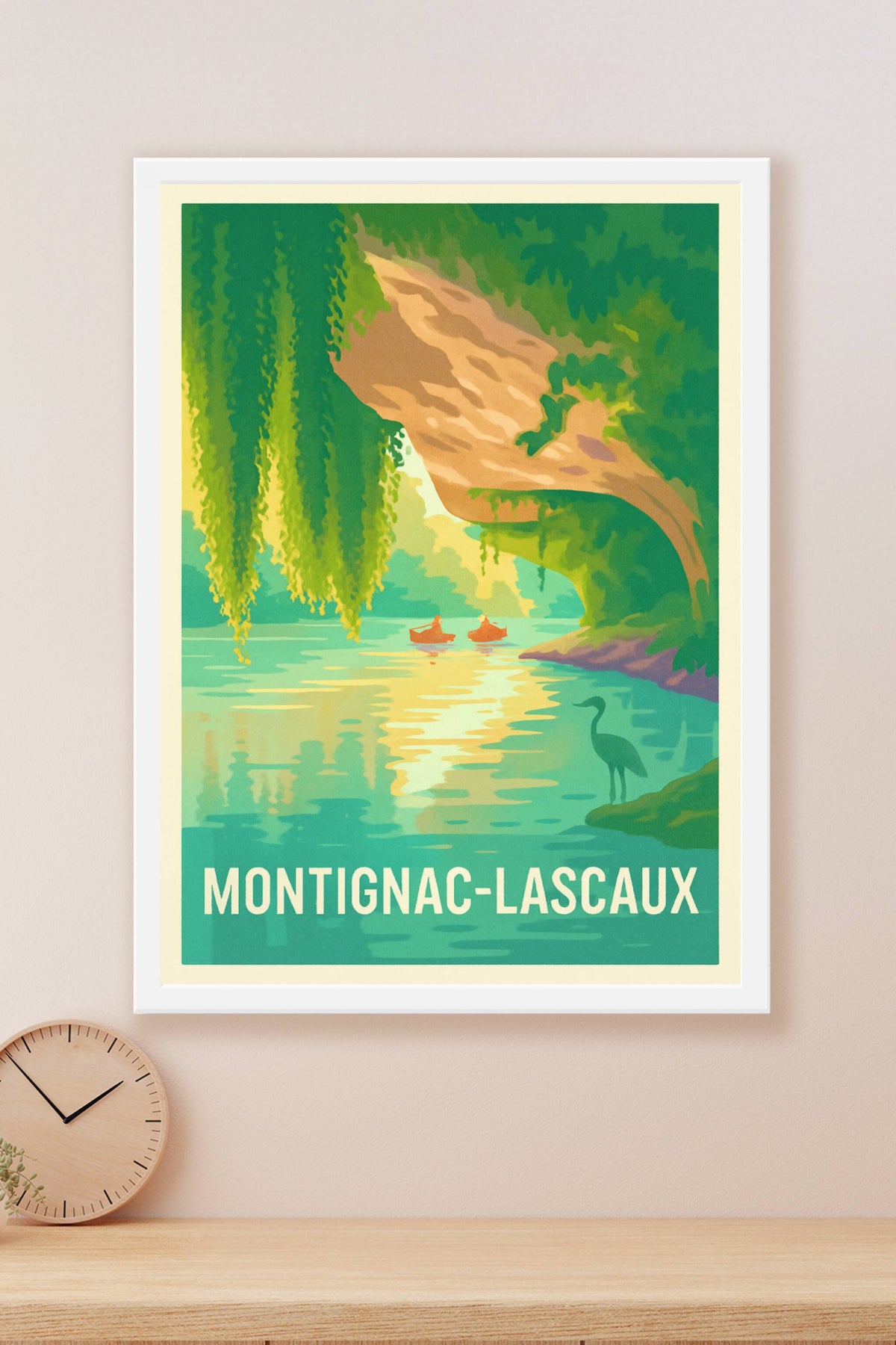 Affiche Montignac-Lascaux — Sérénité au fil de l'eau · poster d'art de Montignac-Lascaux