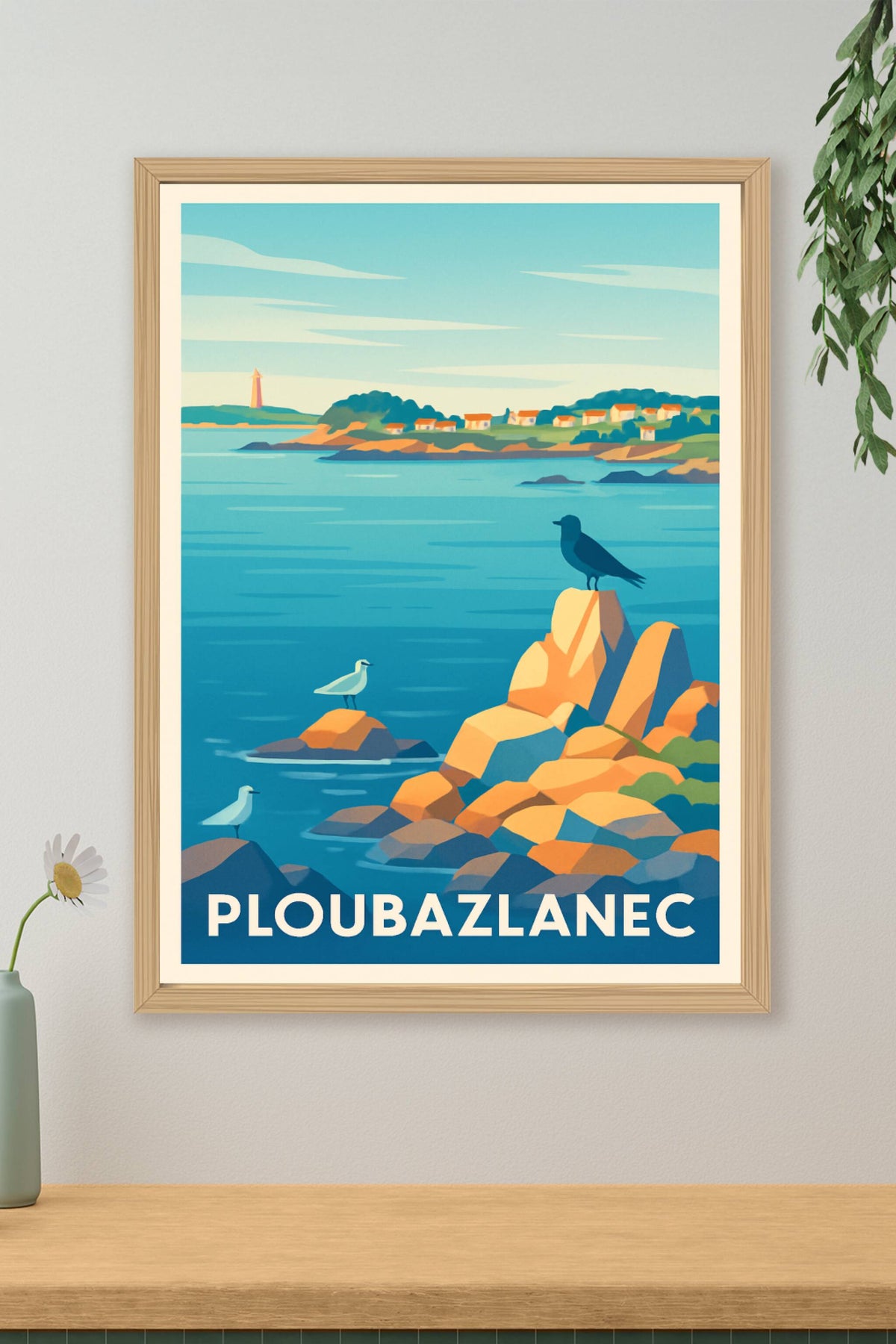 Affiche Ploubazlanec — Sérénité côtière bretonne · poster d'art de Ploubazlanec