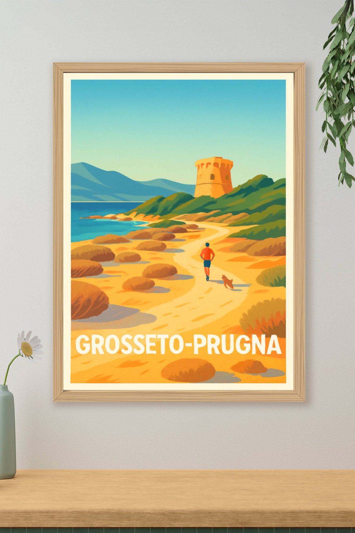 Affiche Grosseto-Prugna — Échappée côtière ensoleillée · poster d'art de Grosseto-Prugna