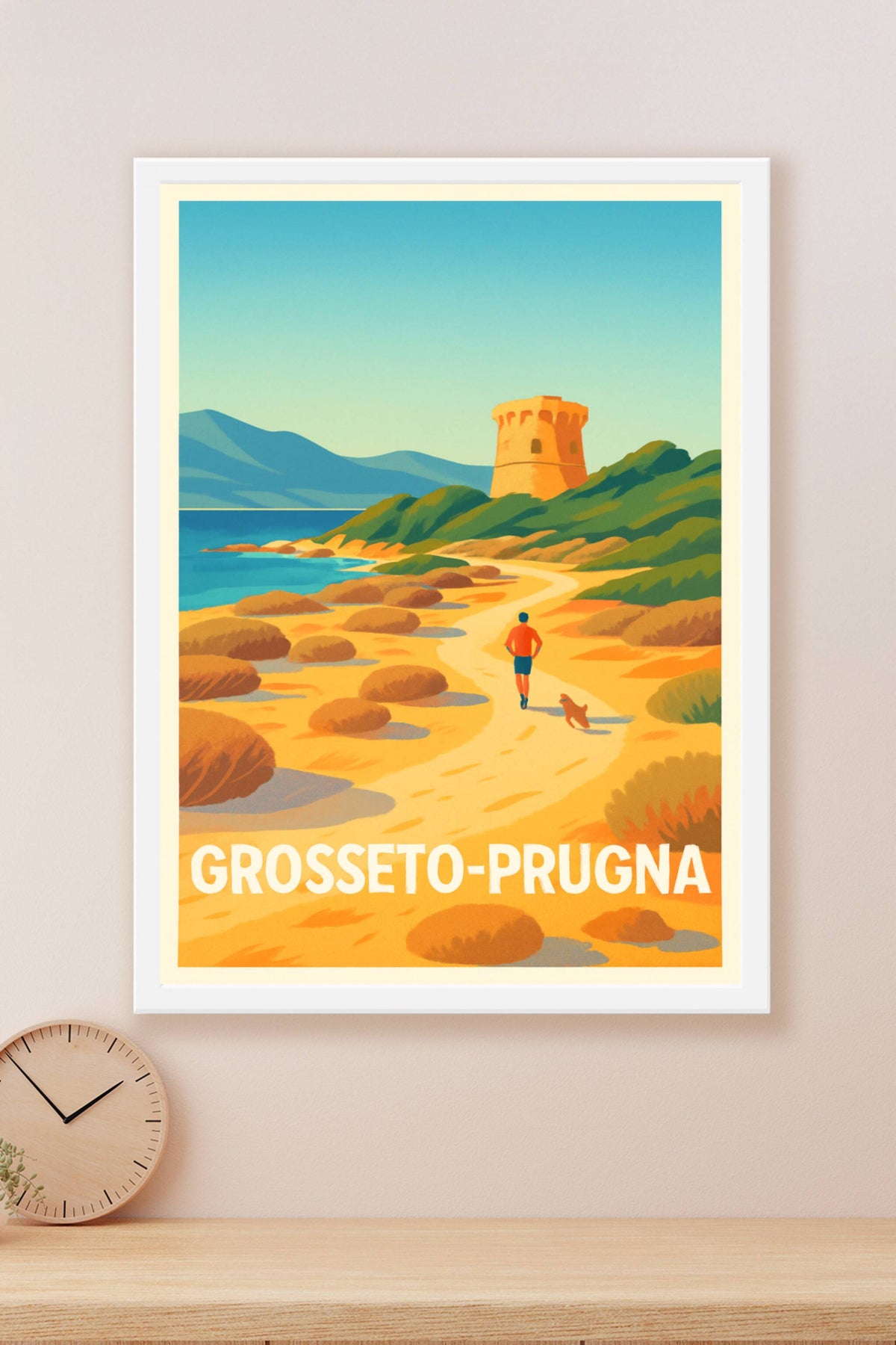 Affiche Grosseto-Prugna — Échappée côtière ensoleillée · poster d'art de Grosseto-Prugna