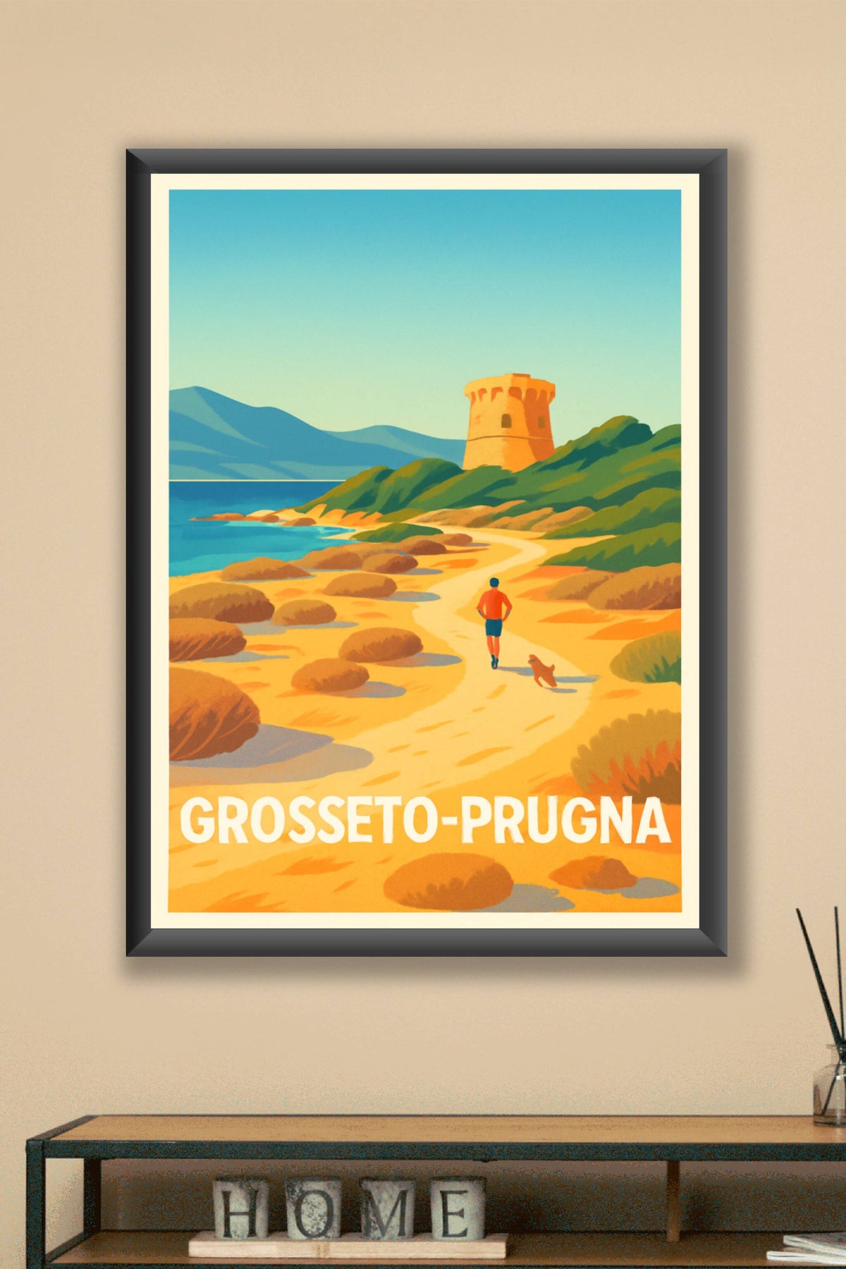 Affiche Grosseto-Prugna — Échappée côtière ensoleillée · poster d'art de Grosseto-Prugna