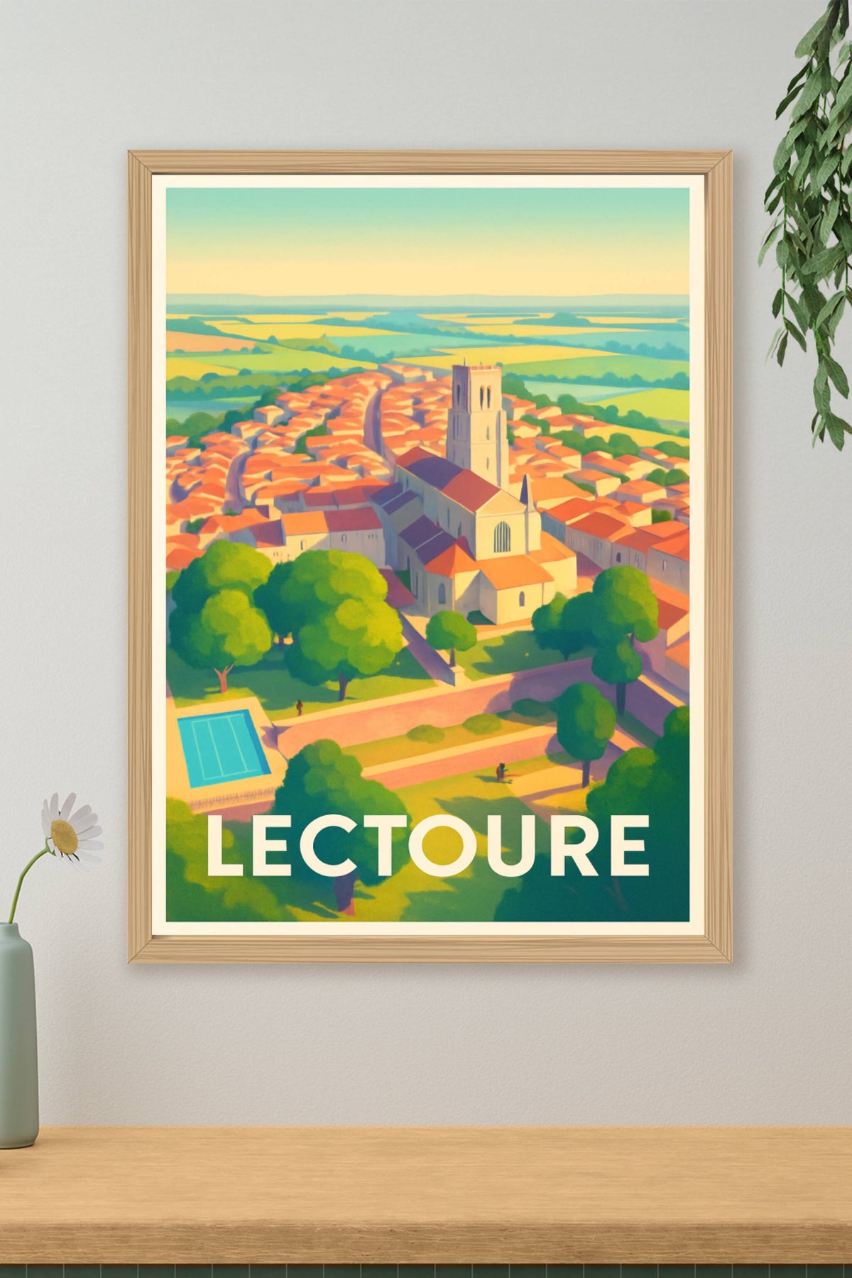 Affiche Lectoure — Charme du cœur historique en lumière douce · poster d'art de Lectoure