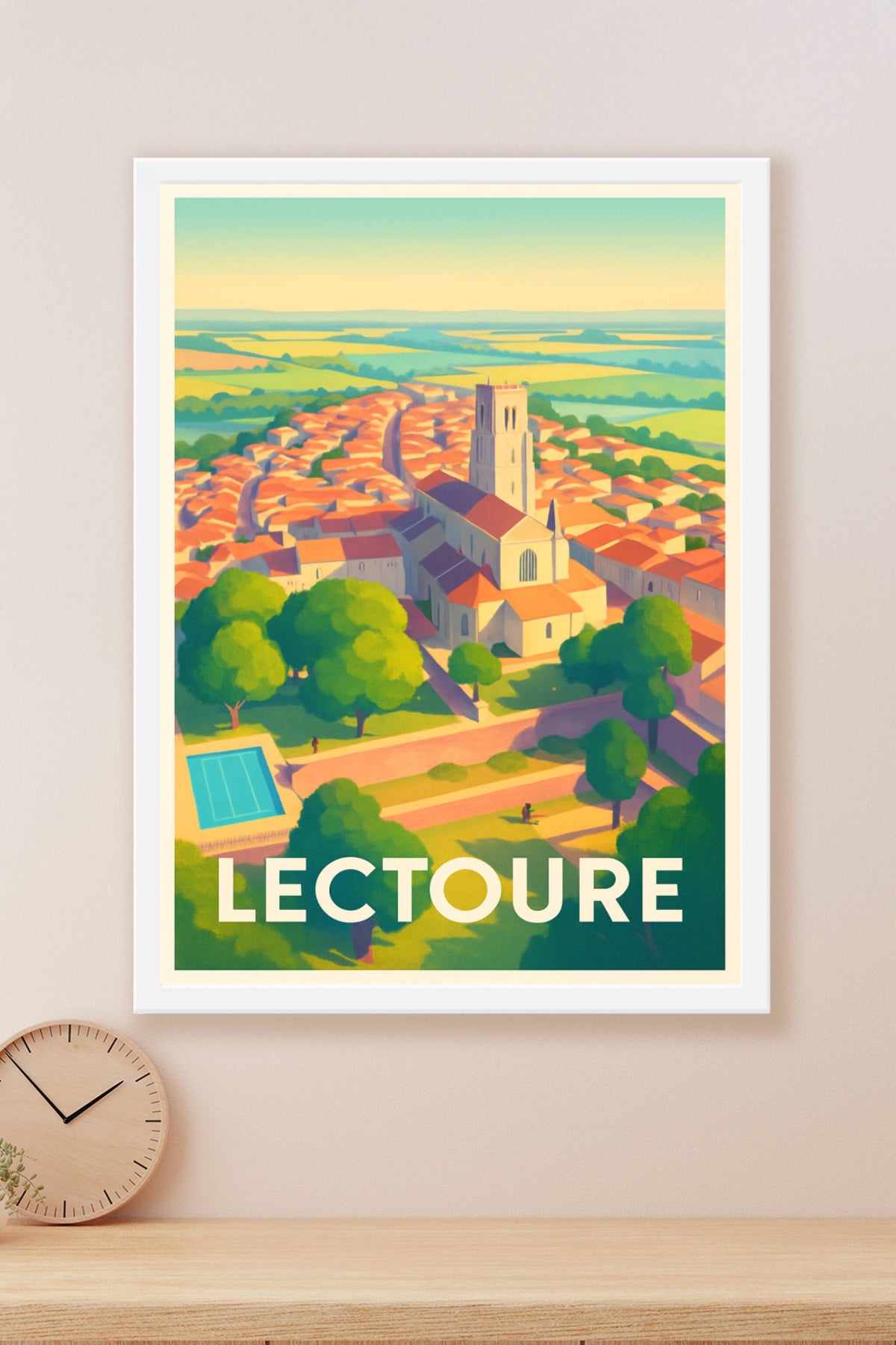 Affiche Lectoure — Charme du cœur historique en lumière douce · poster d'art de Lectoure