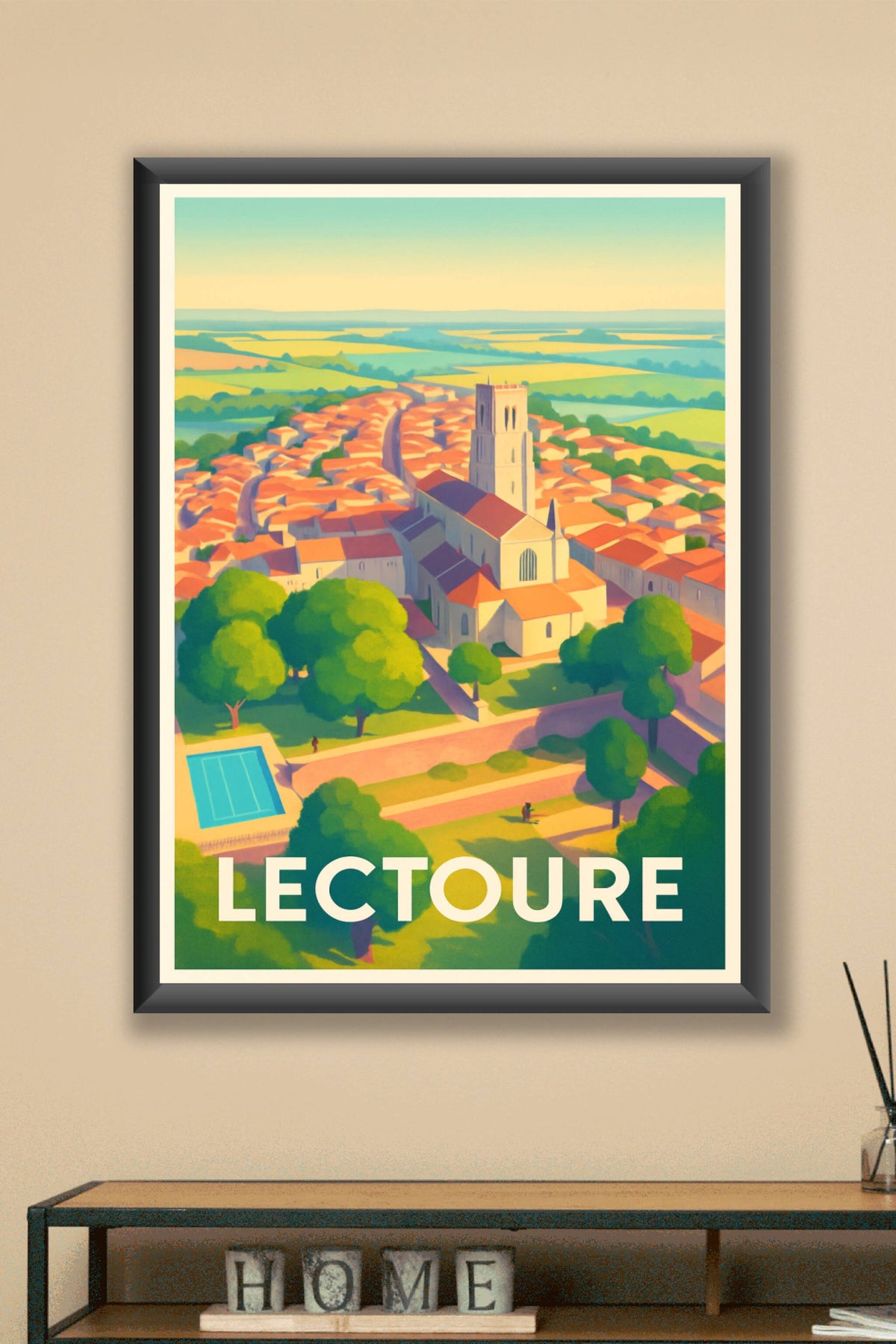 Affiche Lectoure — Charme du cœur historique en lumière douce · poster d'art de Lectoure