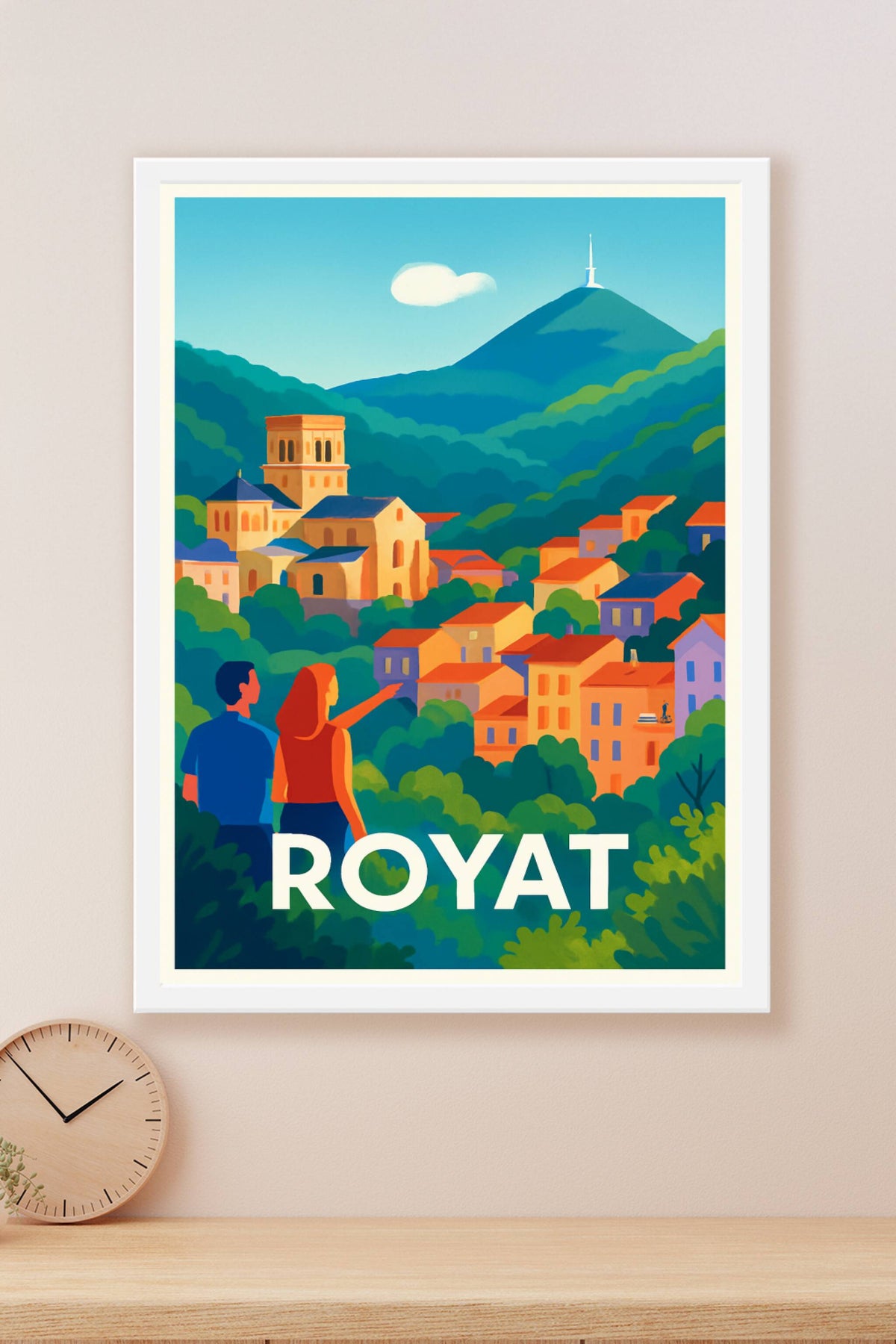 Affiche Royat — Panorama vibrant au cœur de l'Auvergne · poster d'art de Royat