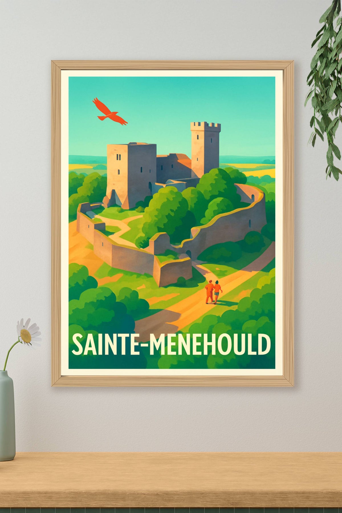 Affiche Sainte-Menehould — Évasion au cœur du passé médiéval · poster d'art de Sainte-Menehould