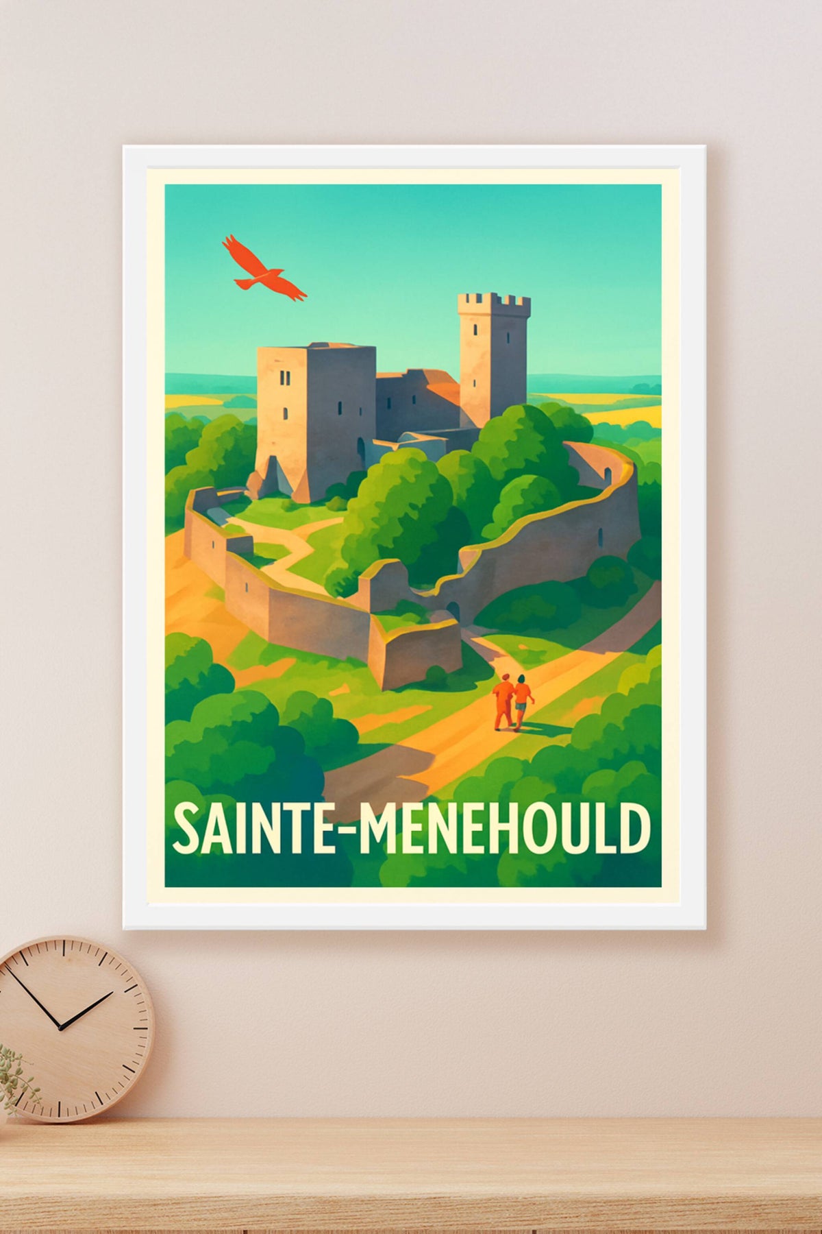 Affiche Sainte-Menehould — Évasion au cœur du passé médiéval · poster d'art de Sainte-Menehould