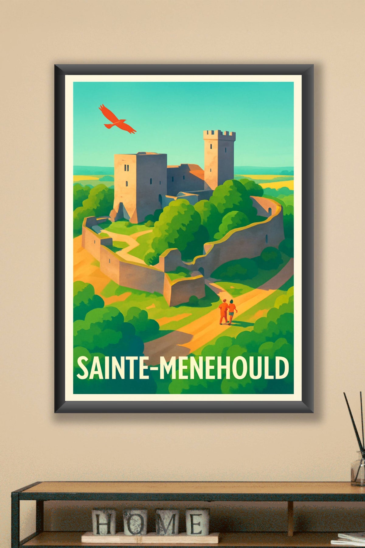 Affiche Sainte-Menehould — Évasion au cœur du passé médiéval · poster d'art de Sainte-Menehould