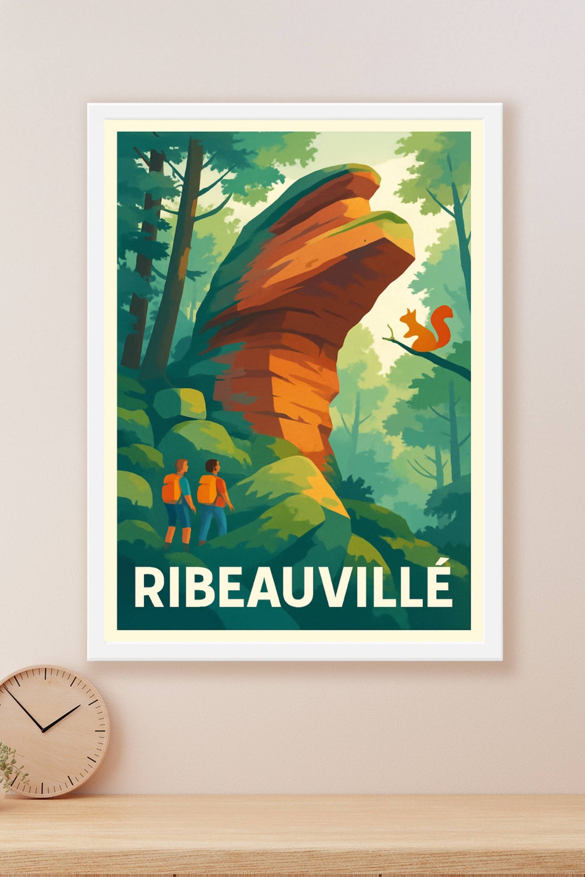 Affiche Ribeauvillé — Nature et aventures en forêt · poster d'art de Ribeauvillé