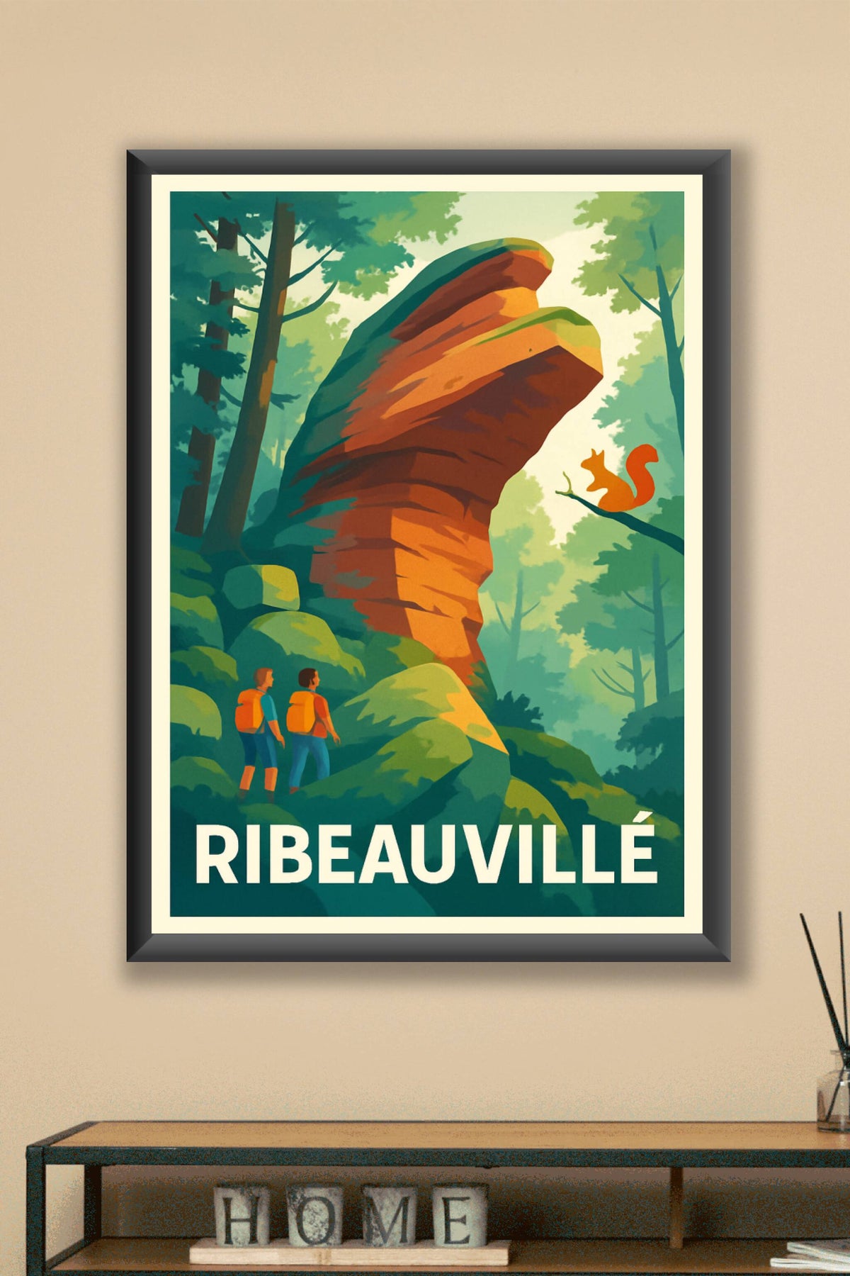 Affiche Ribeauvillé — Nature et aventures en forêt · poster d'art de Ribeauvillé