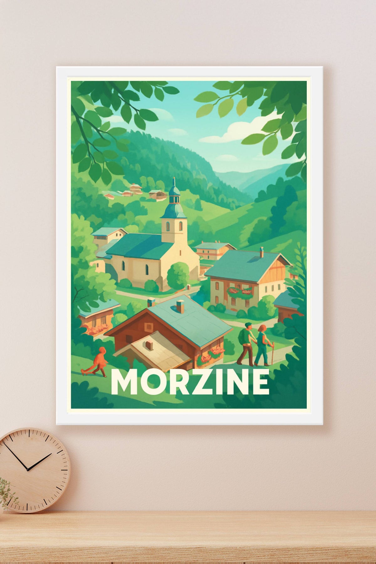 Affiche Morzine — L'évasion au cœur des montagnes verdoyantes · poster d'art de Morzine