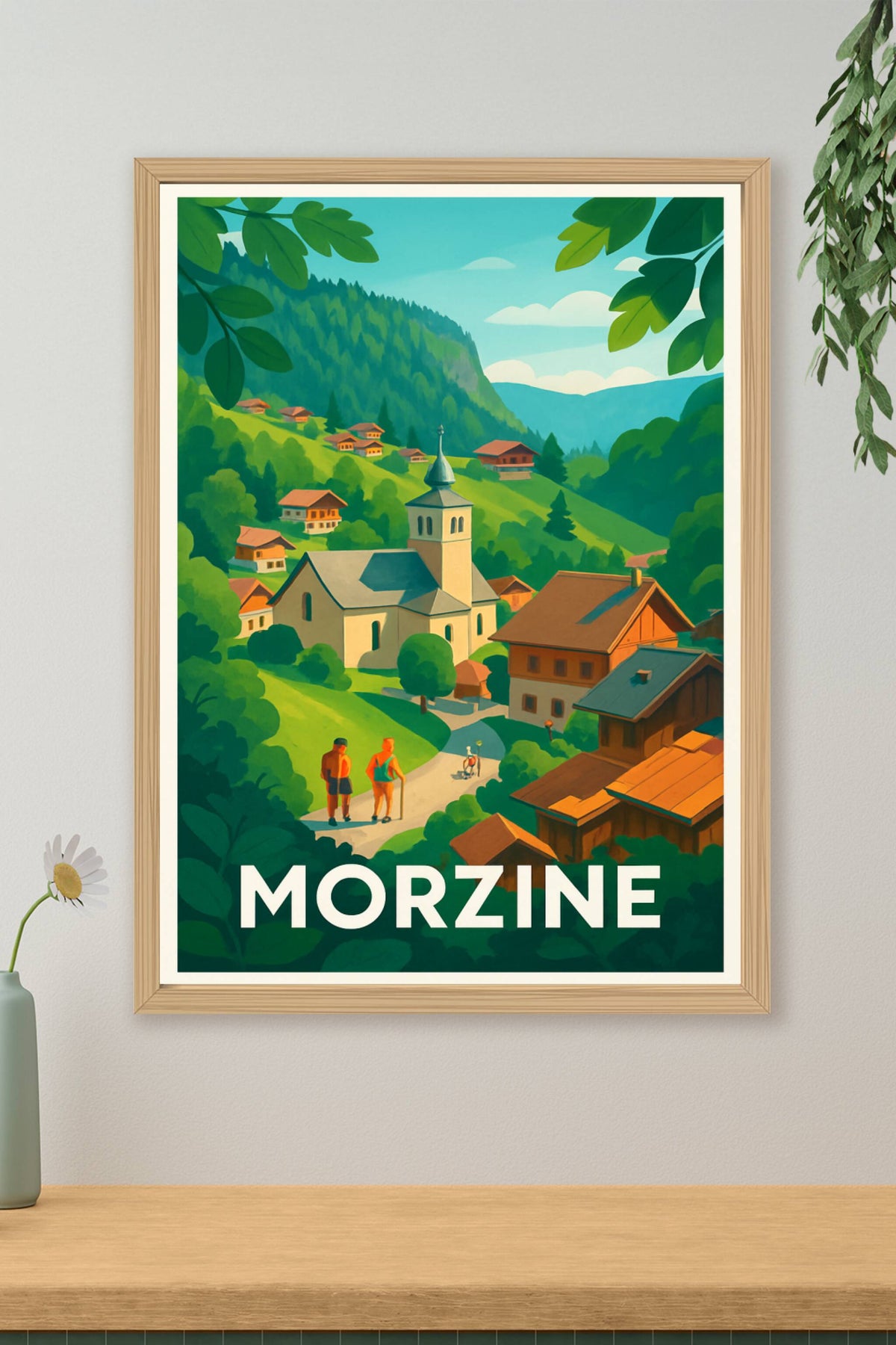 Affiche Morzine — Charme bucolique des Alpes · poster d'art de Morzine