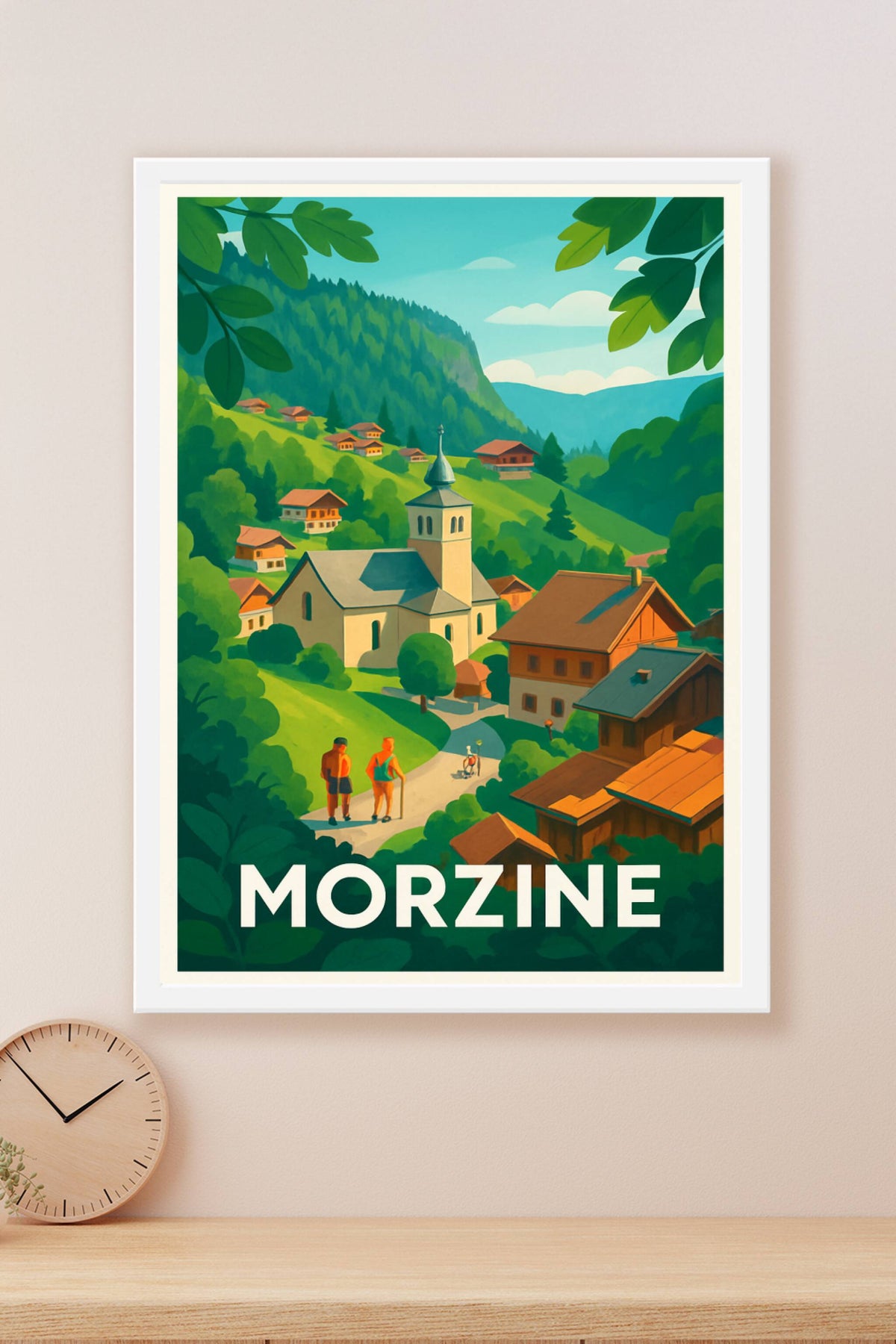 Affiche Morzine — Charme bucolique des Alpes · poster d'art de Morzine