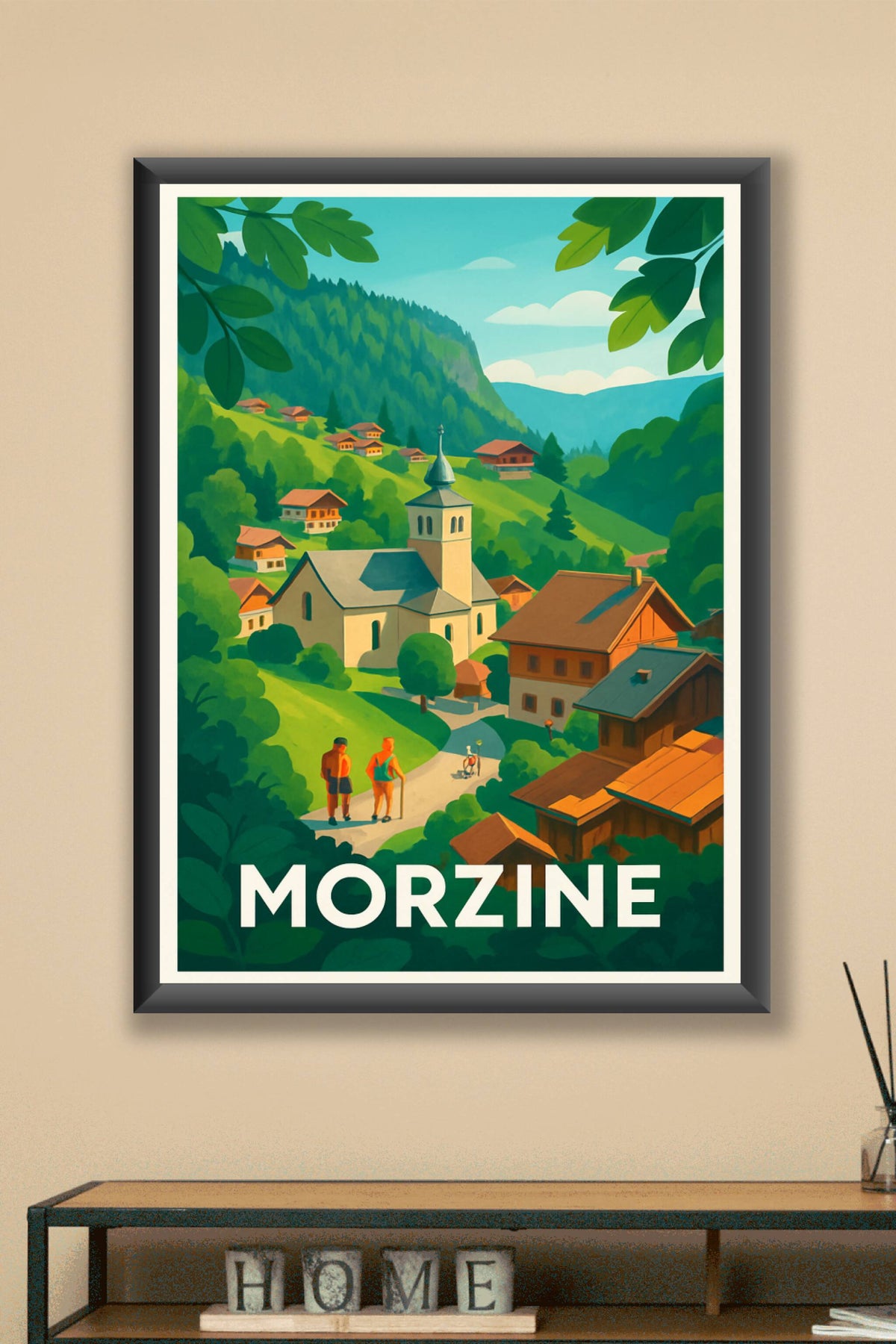 Affiche Morzine — Charme bucolique des Alpes · poster d'art de Morzine