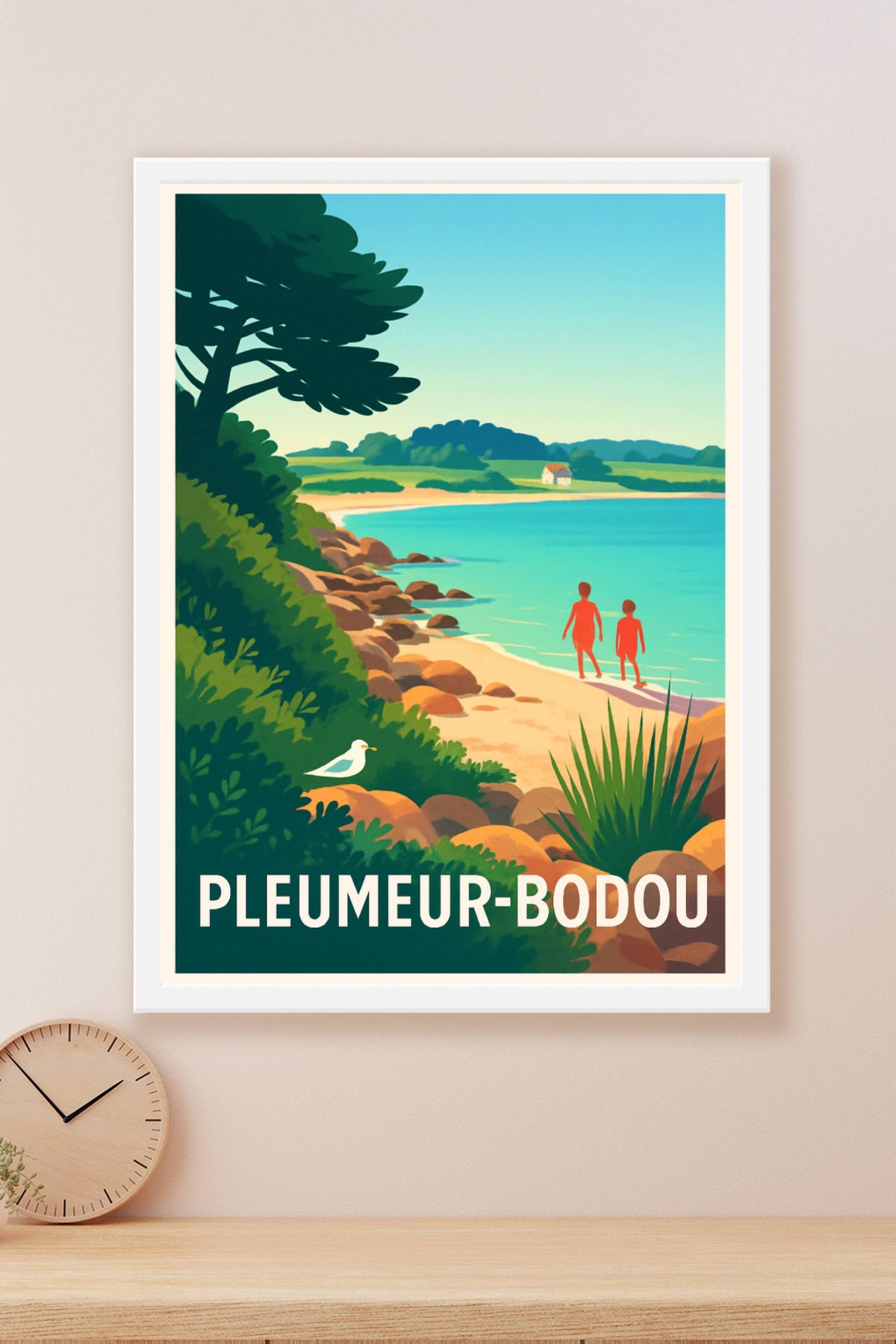 Affiche Pleumeur-Bodou — Évasion sur la côte bretonne · poster d'art de Pleumeur-Bodou